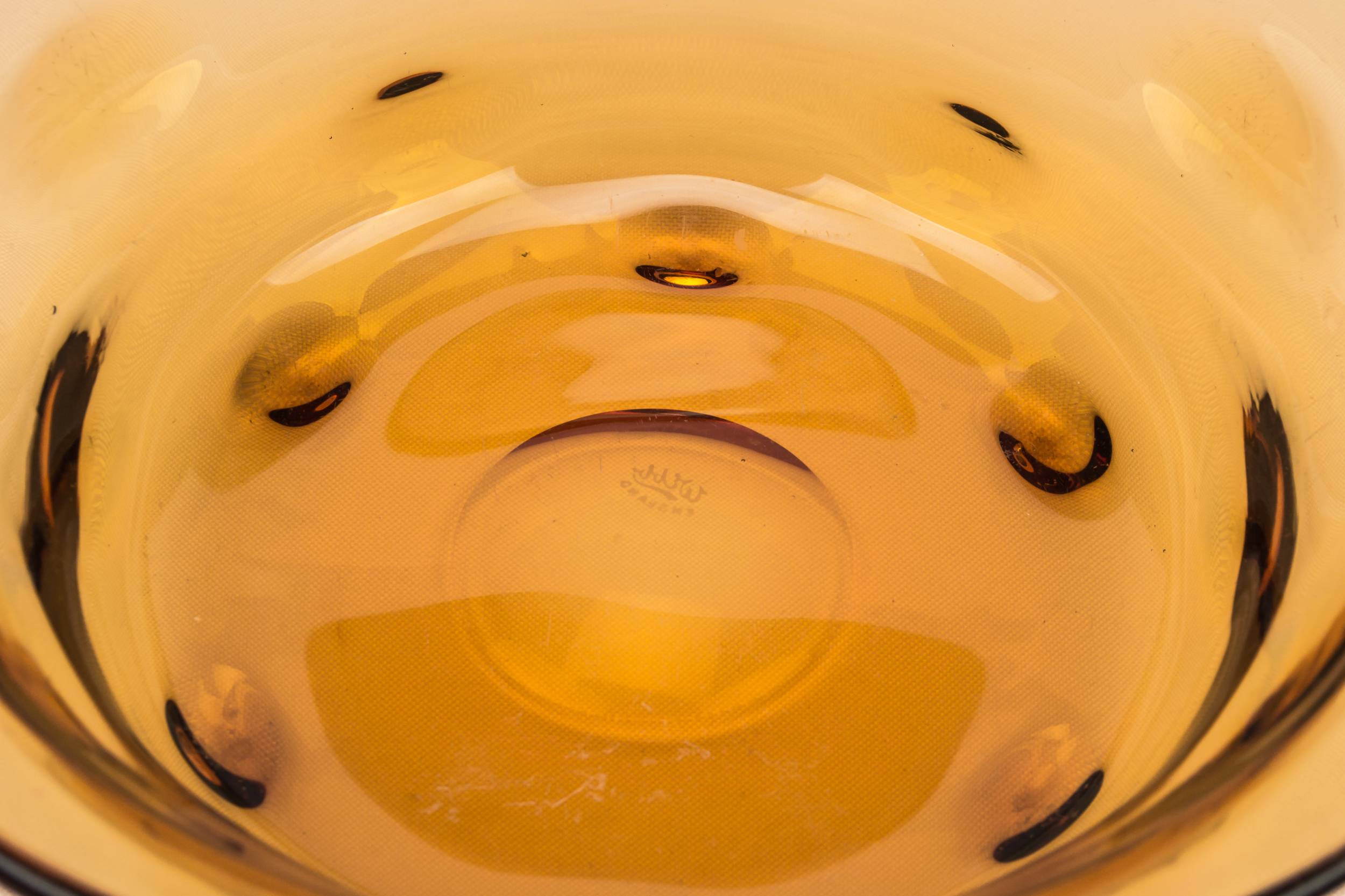 Glass Vintage 7.9'' — Amber glass salad bowl 2