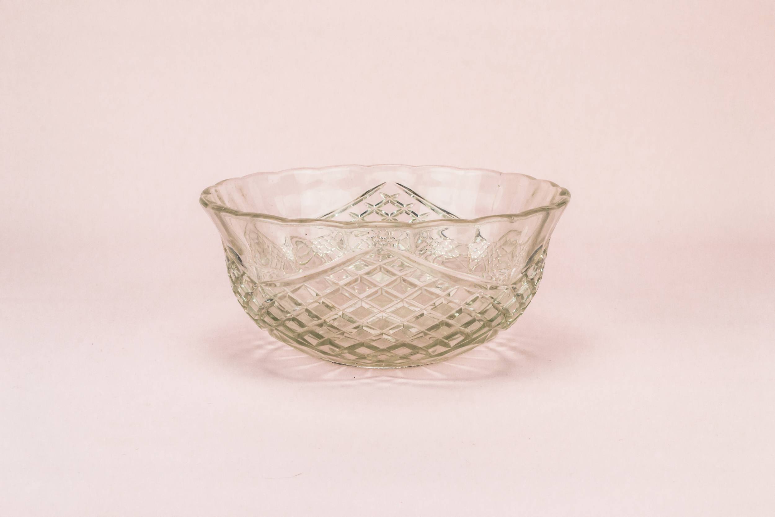 Heavy Retro Glass — Glass serving bowl