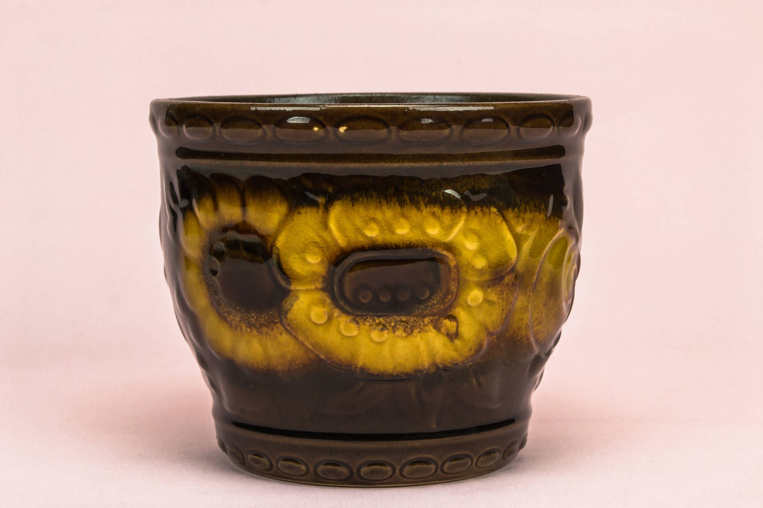 Vintage Porcelain Floral — Bold sunflower planter 2
