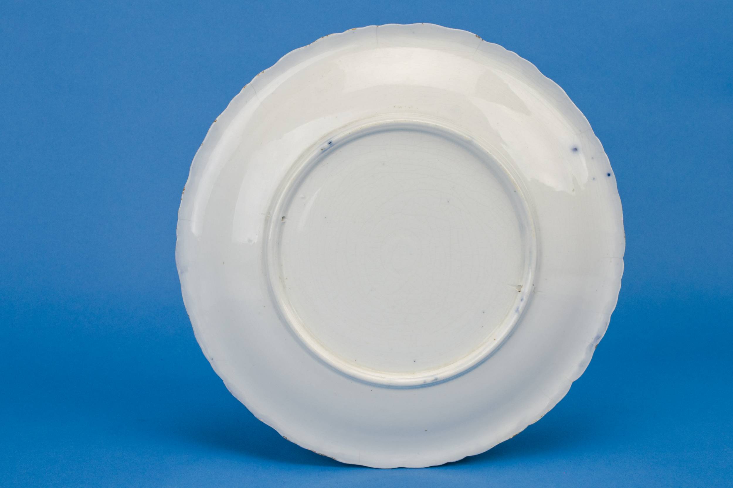 Arts Crafts Ceramic — Flow blue serving plate 2