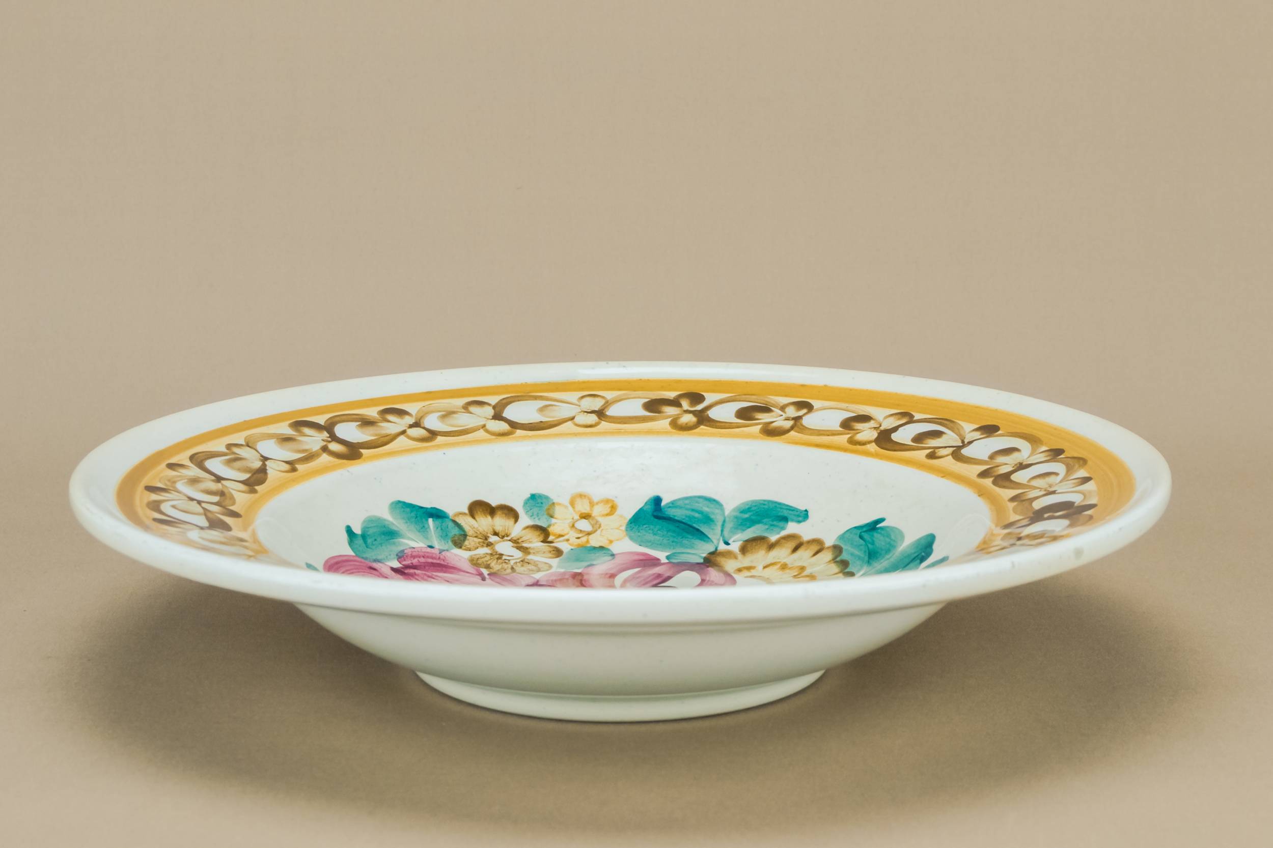 Large Flower Painted — Large fruit bowl 1