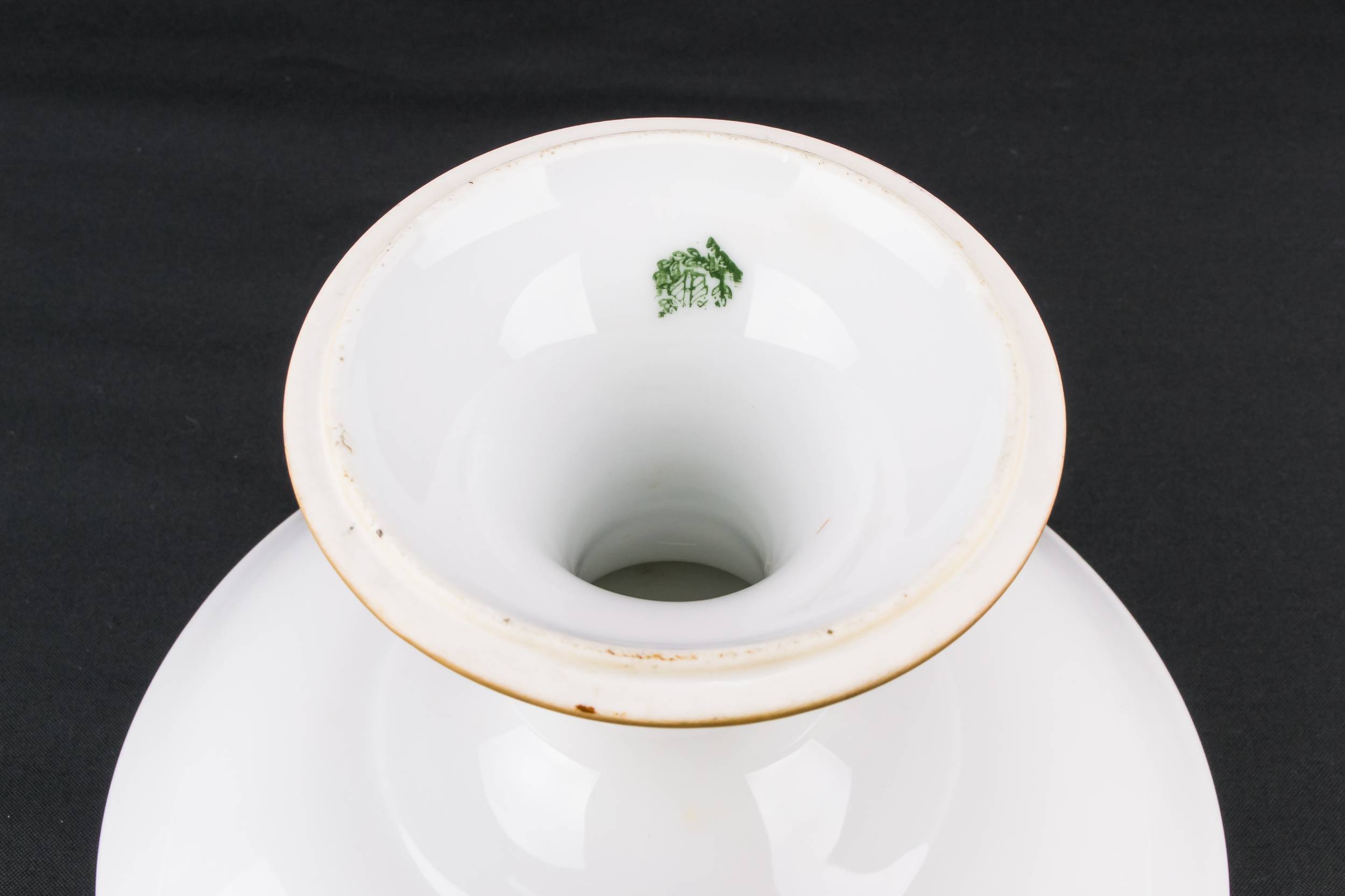 Art Nouveau Antique — Orange cake stem bowl 4