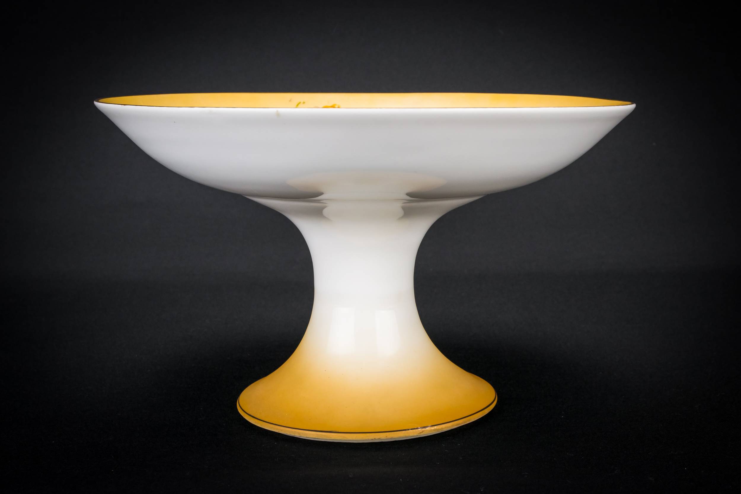 Art Nouveau Antique — Orange cake stem bowl 2