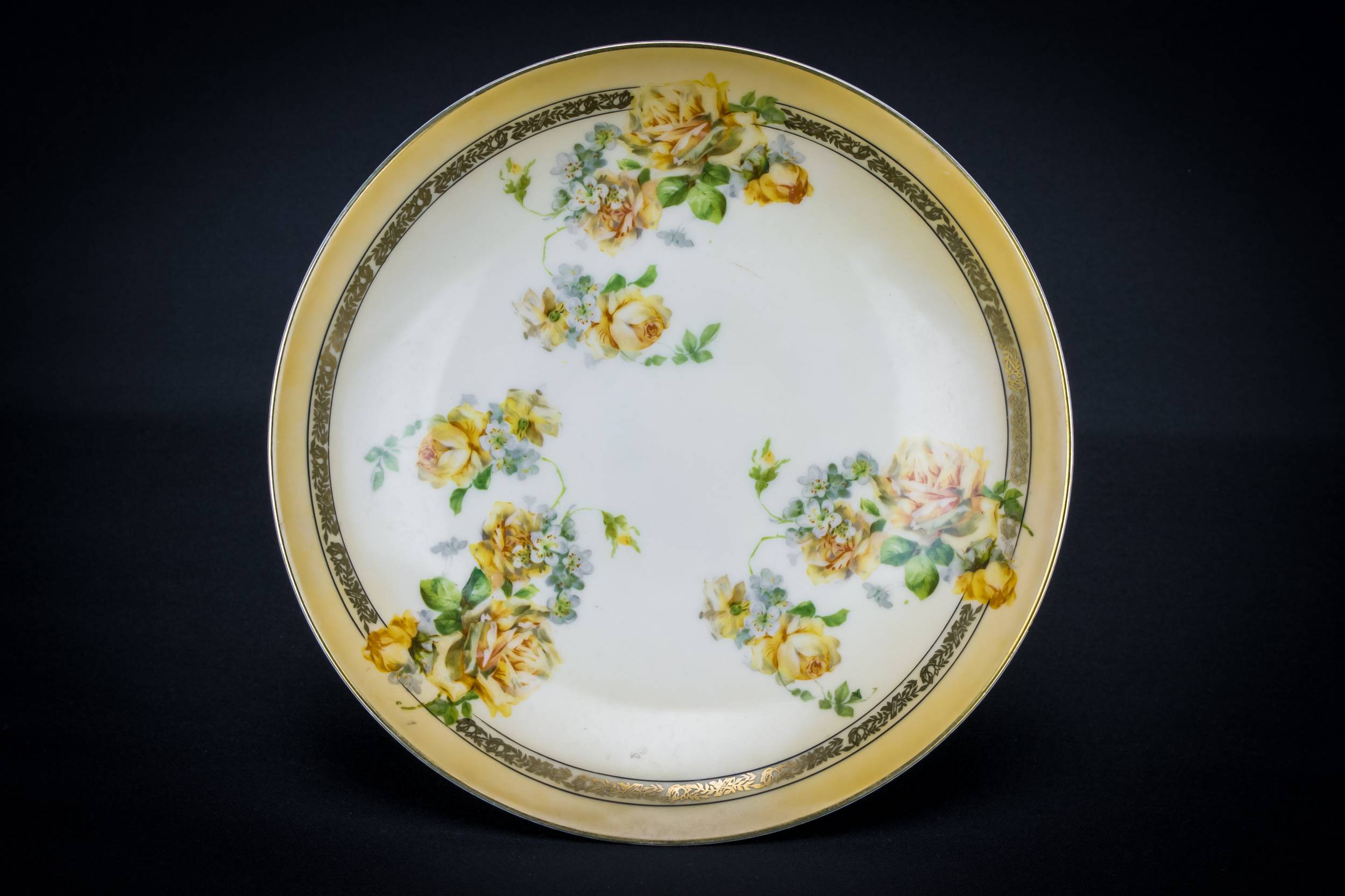 Art Nouveau Antique — Orange cake stem bowl 1