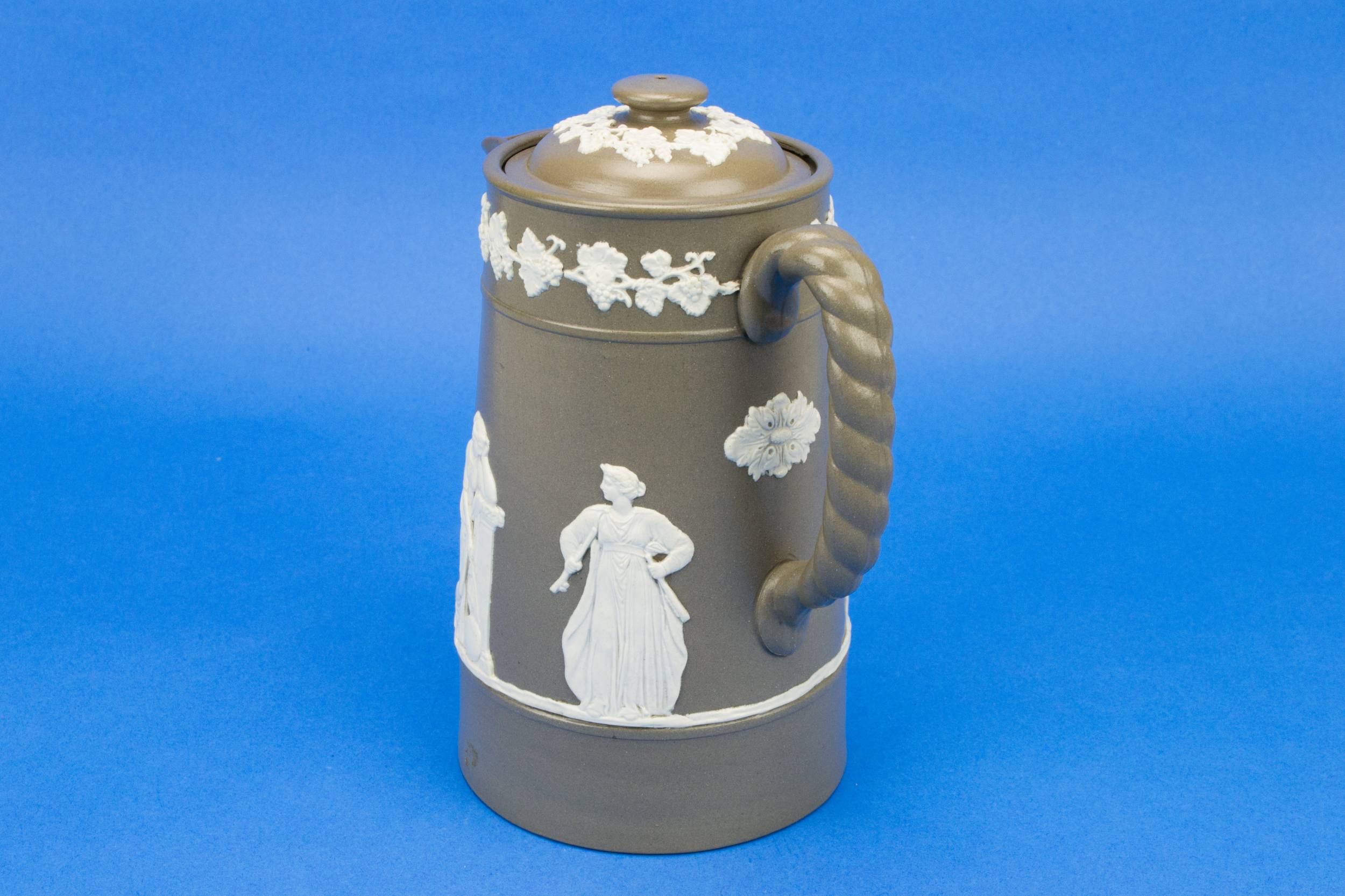 Antique Stoneware Figures — Spectacular coffee pot 2