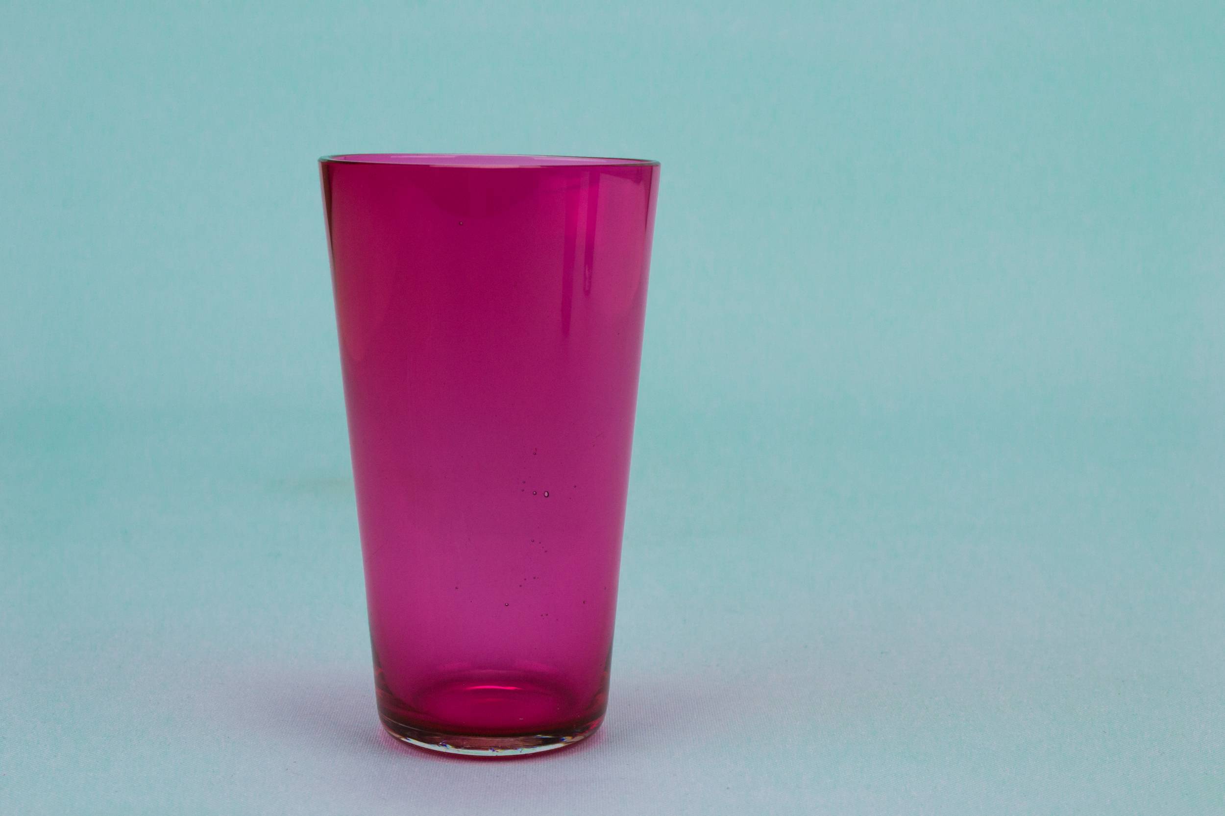 Cranberry Red Whisky — 6 cranberry glass tumblers 4