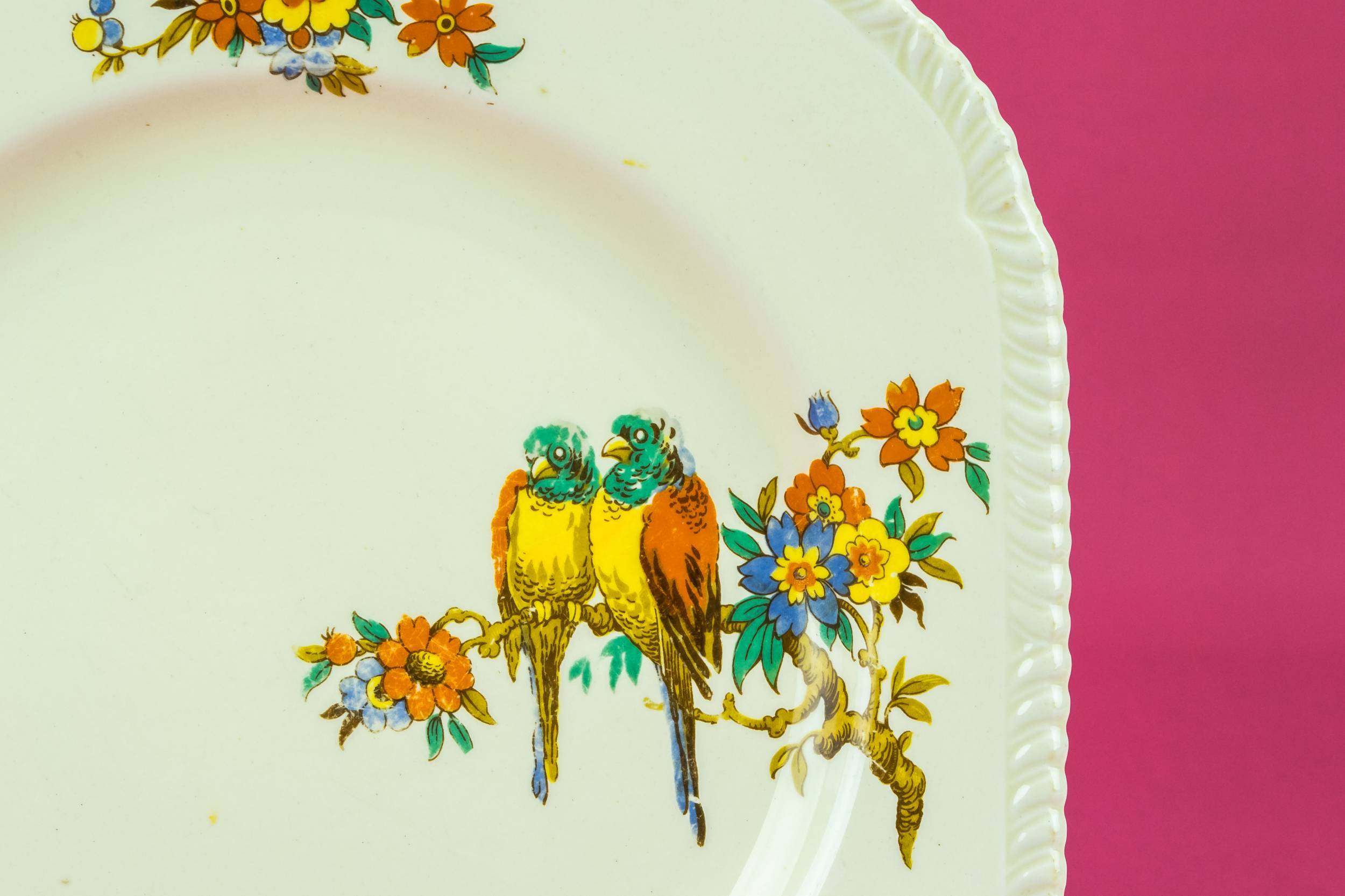 Art Deco Vintage — Parrot cake serving plate 1