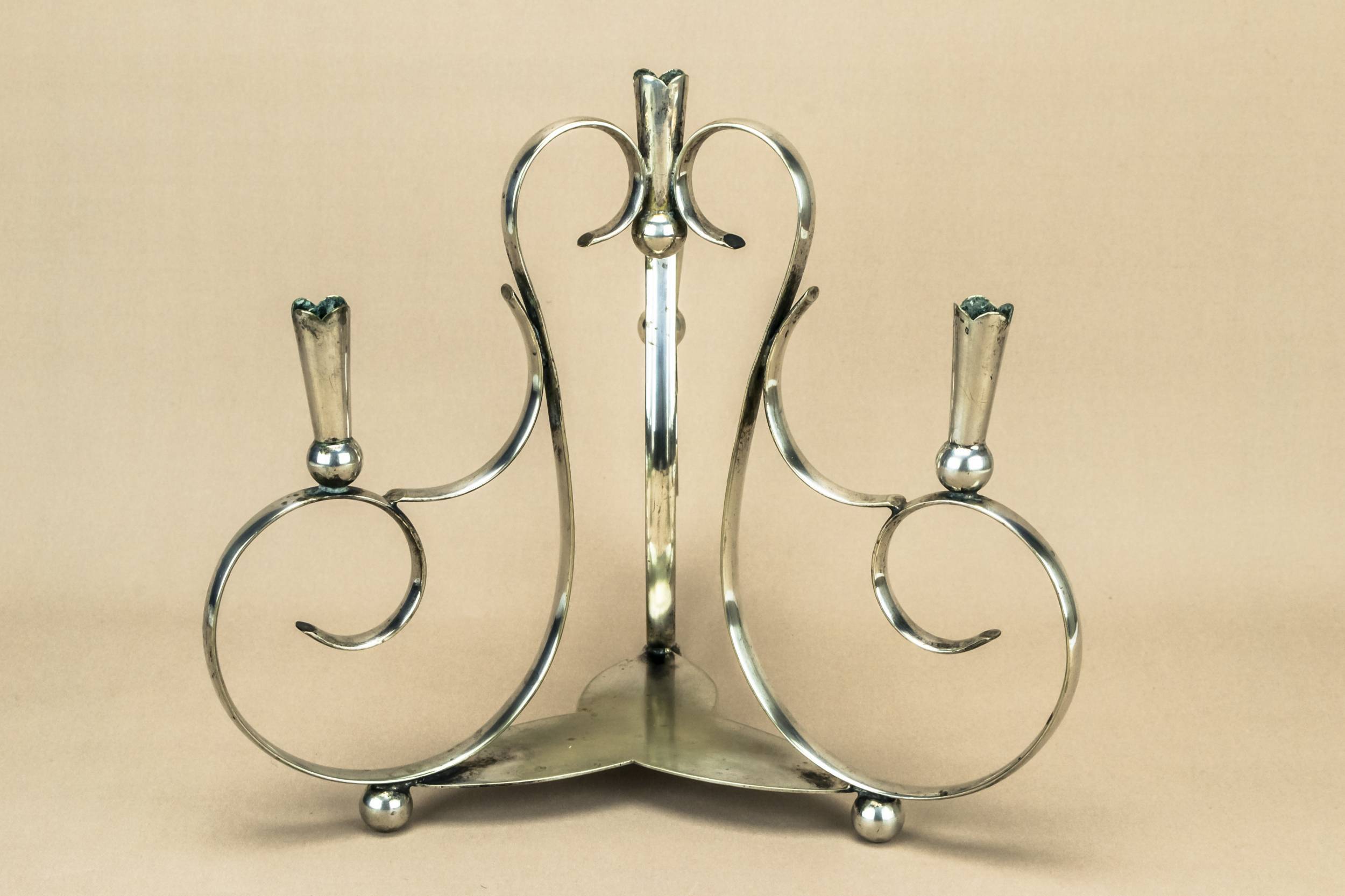 Spectacular Silver Plated — Green centrepiece table vase 2