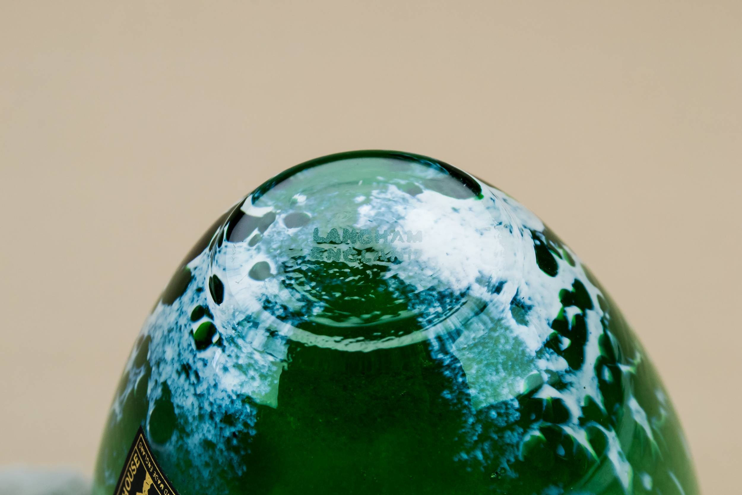 Glass Green Ovoid — Small green glass vase 2