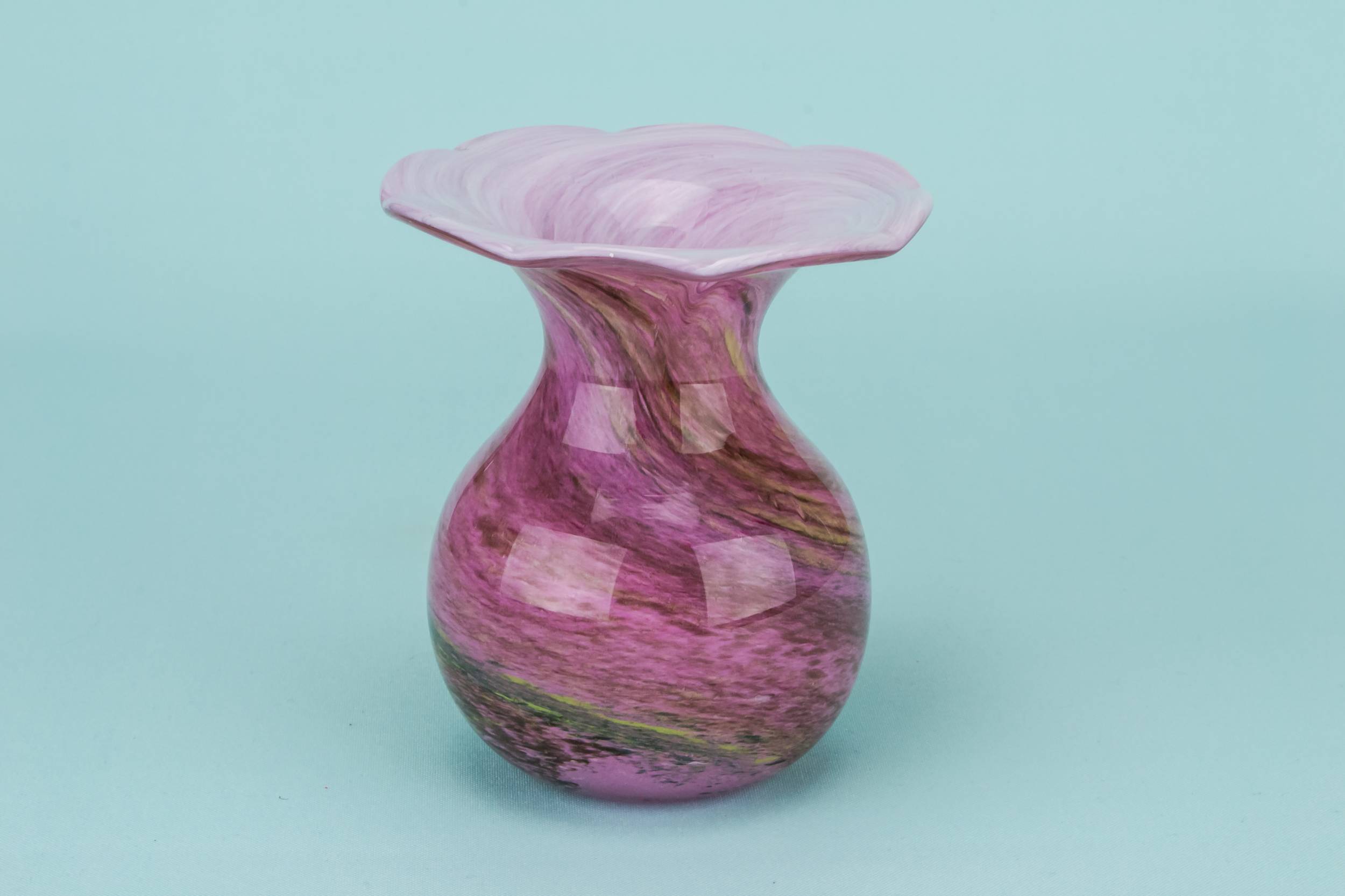 Post Modern Elegant — Pink Okra glass vase