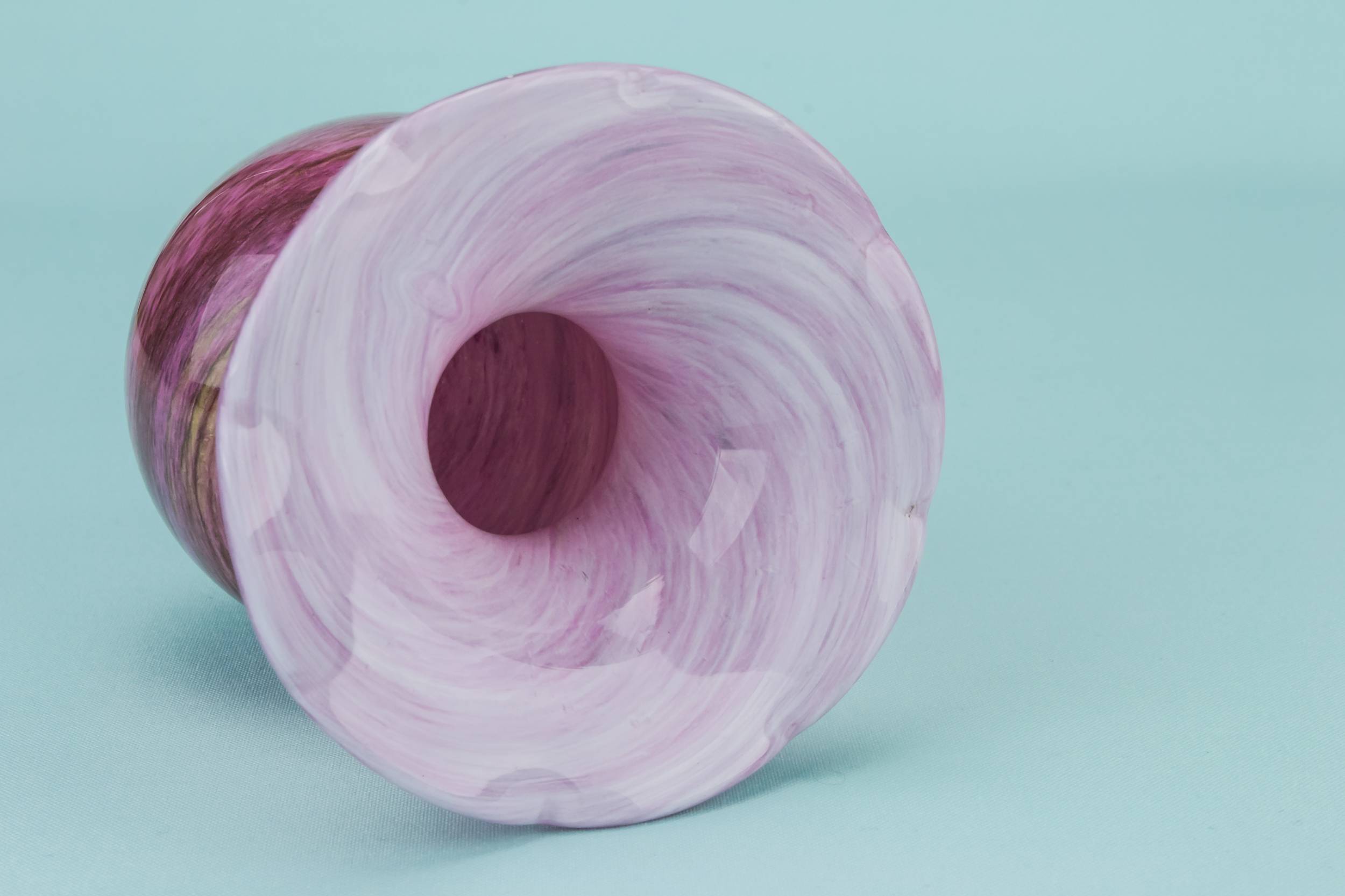 Post Modern Elegant — Pink Okra glass vase 1