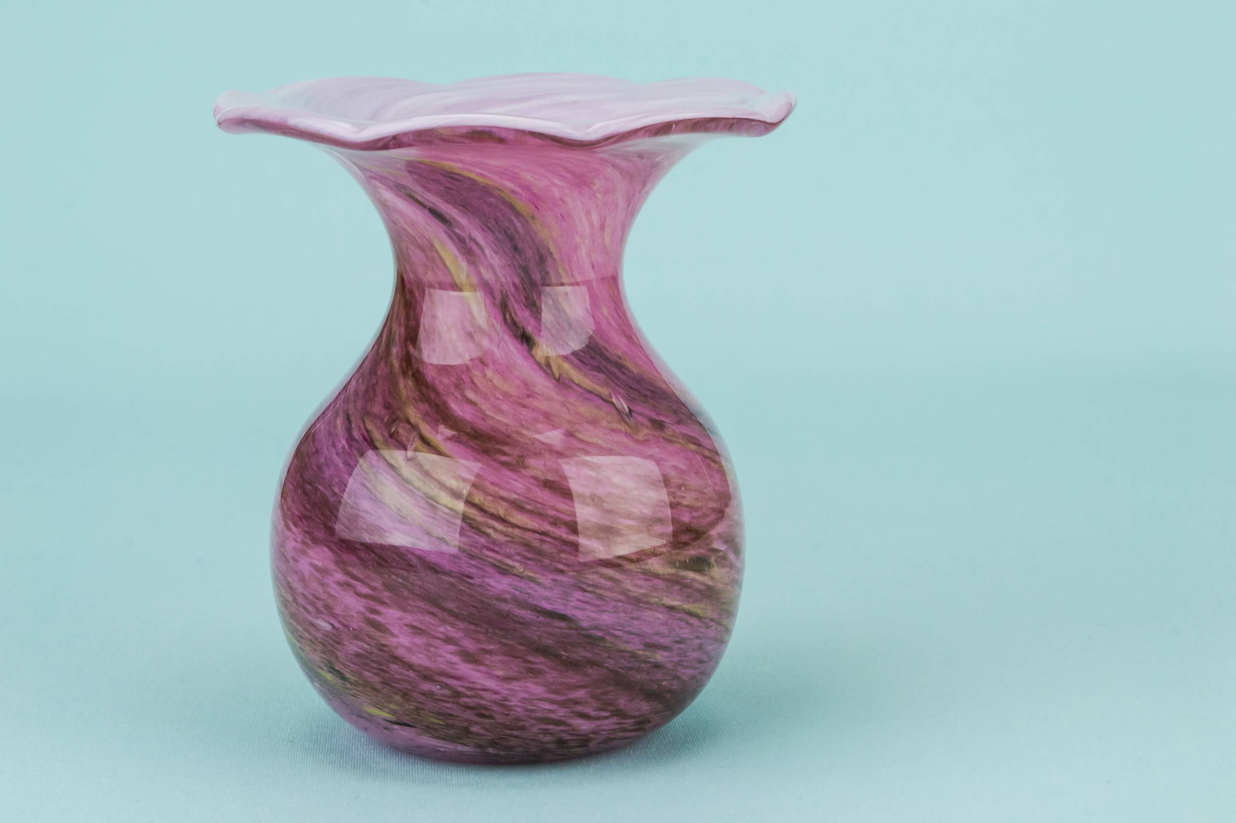 Post Modern Elegant — Pink Okra glass vase 2