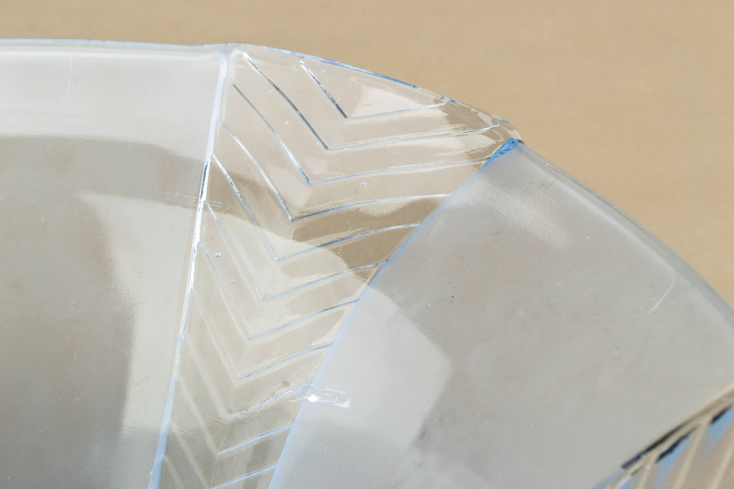 Vintage Glass 5.7'' — Art Deco blue glass bowl 3