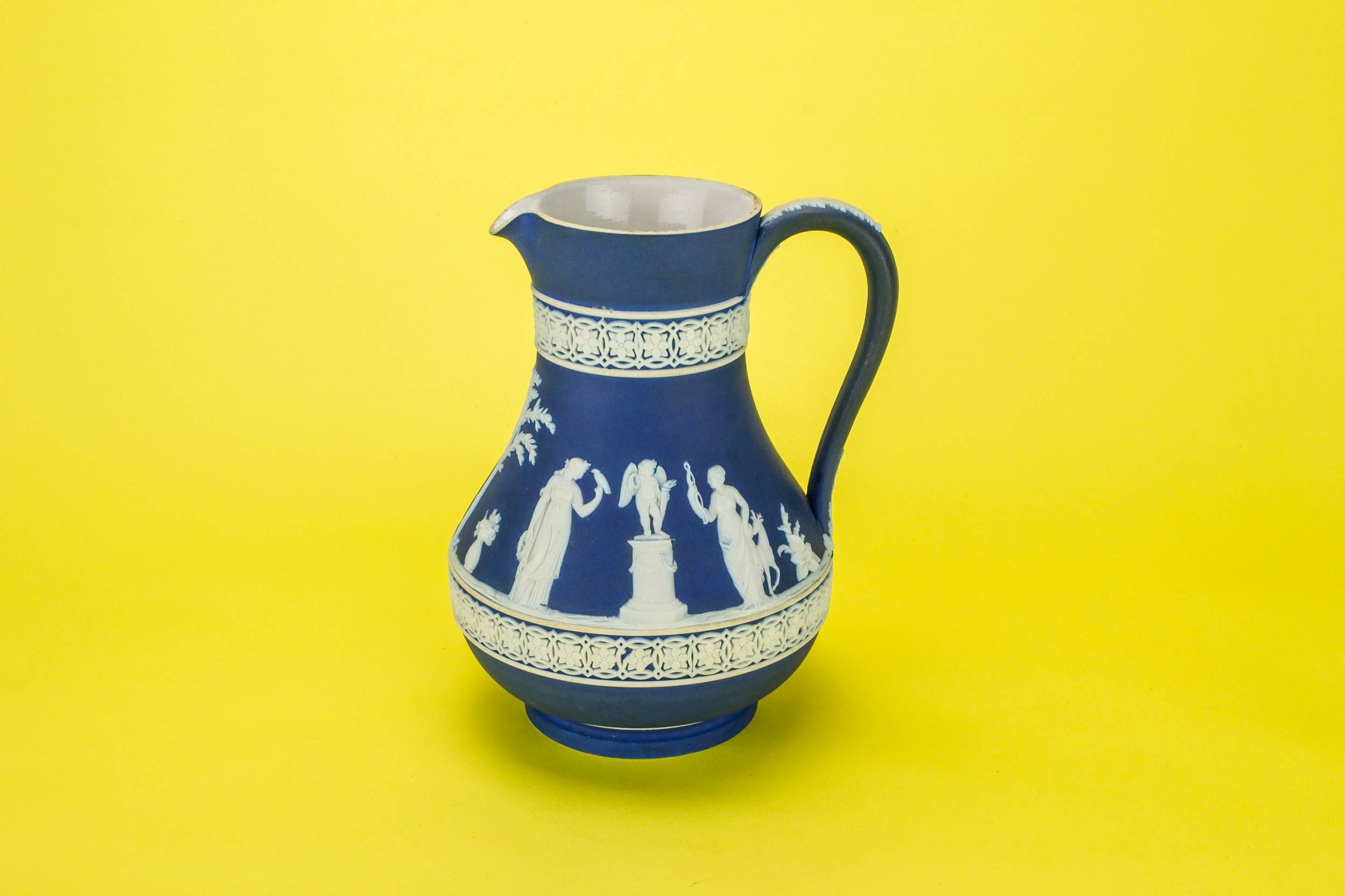 Jasperware Blue and — Jasperware water jug