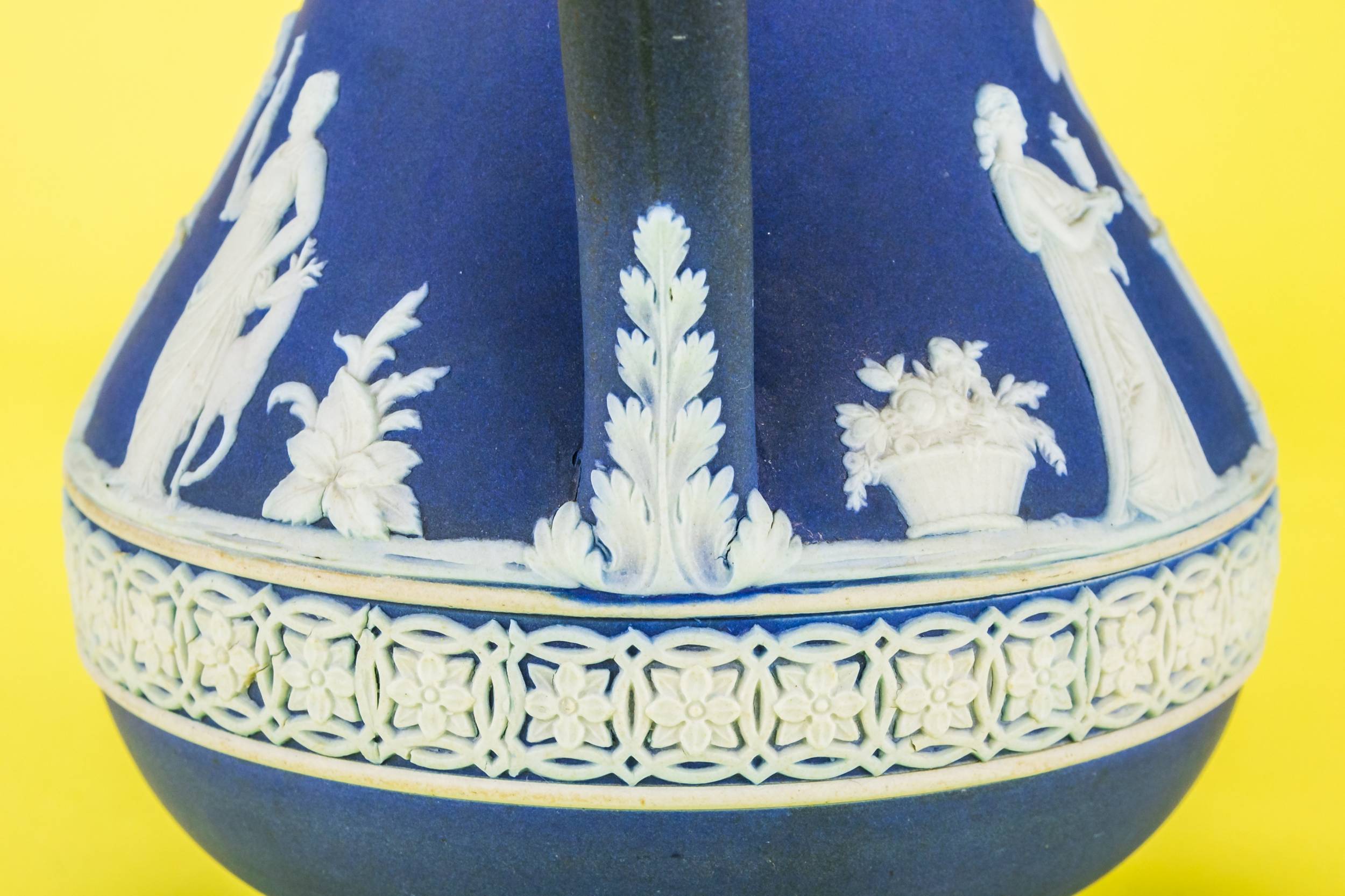 Jasperware Blue and — Jasperware water jug 4