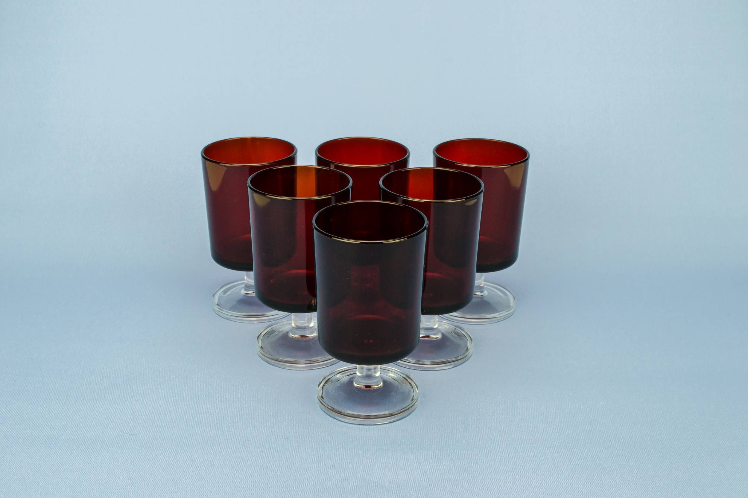 Red Vintage 100 — 6 red dessert wine glasses