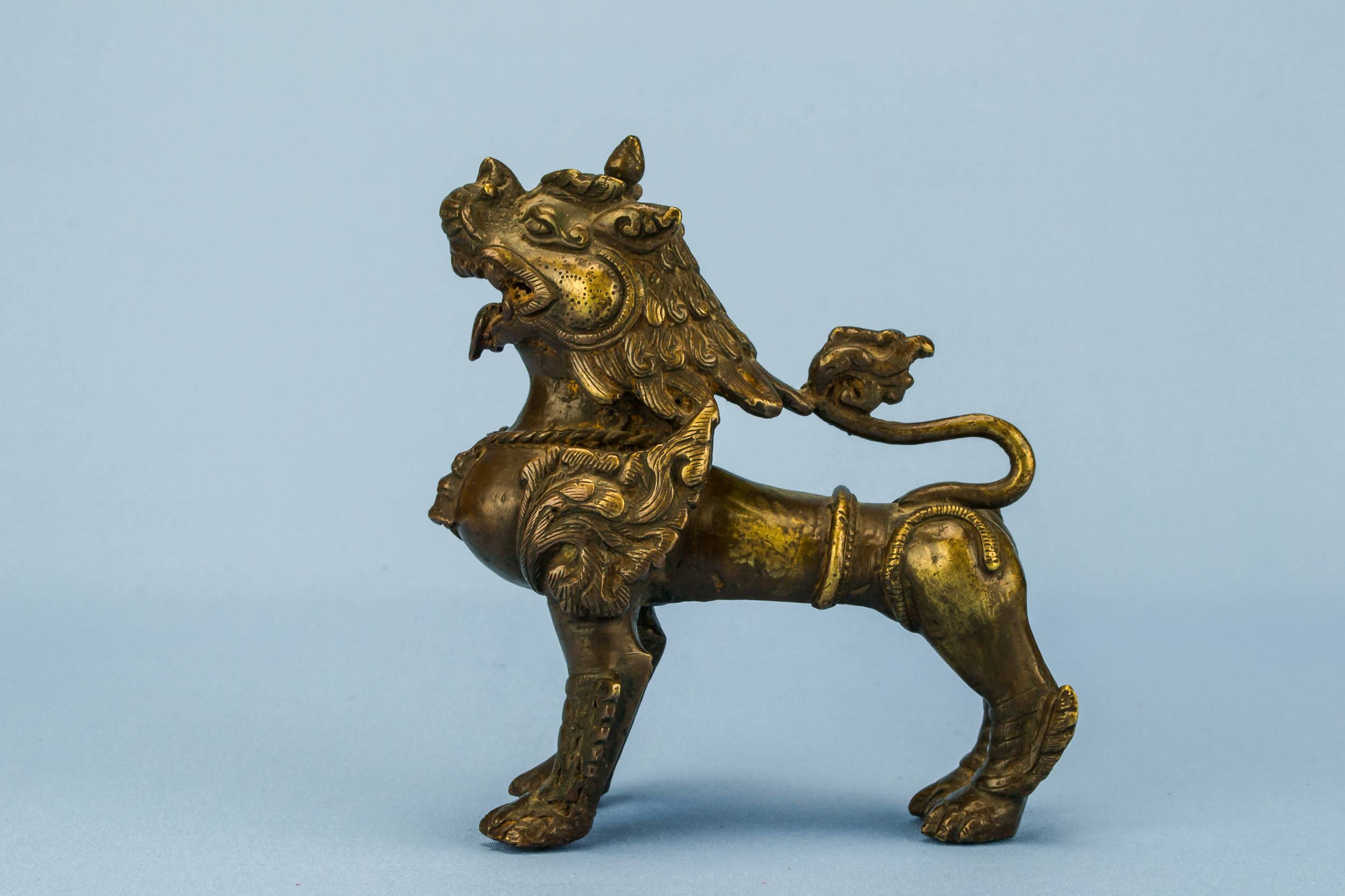 Spectacular Antique Bronze — Tibetan bronze dog sculpture 1