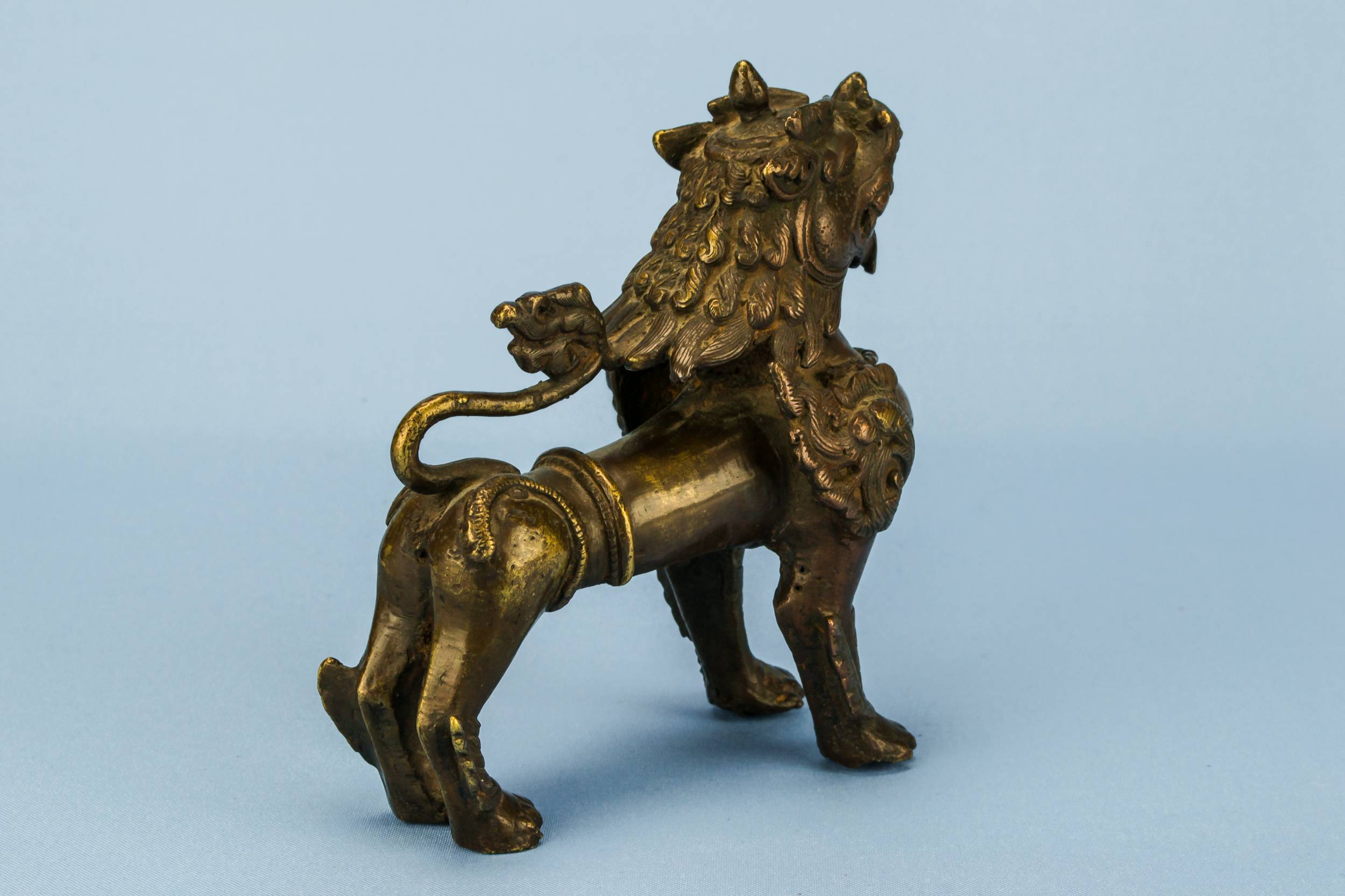 Spectacular Antique Bronze — Tibetan bronze dog sculpture 5