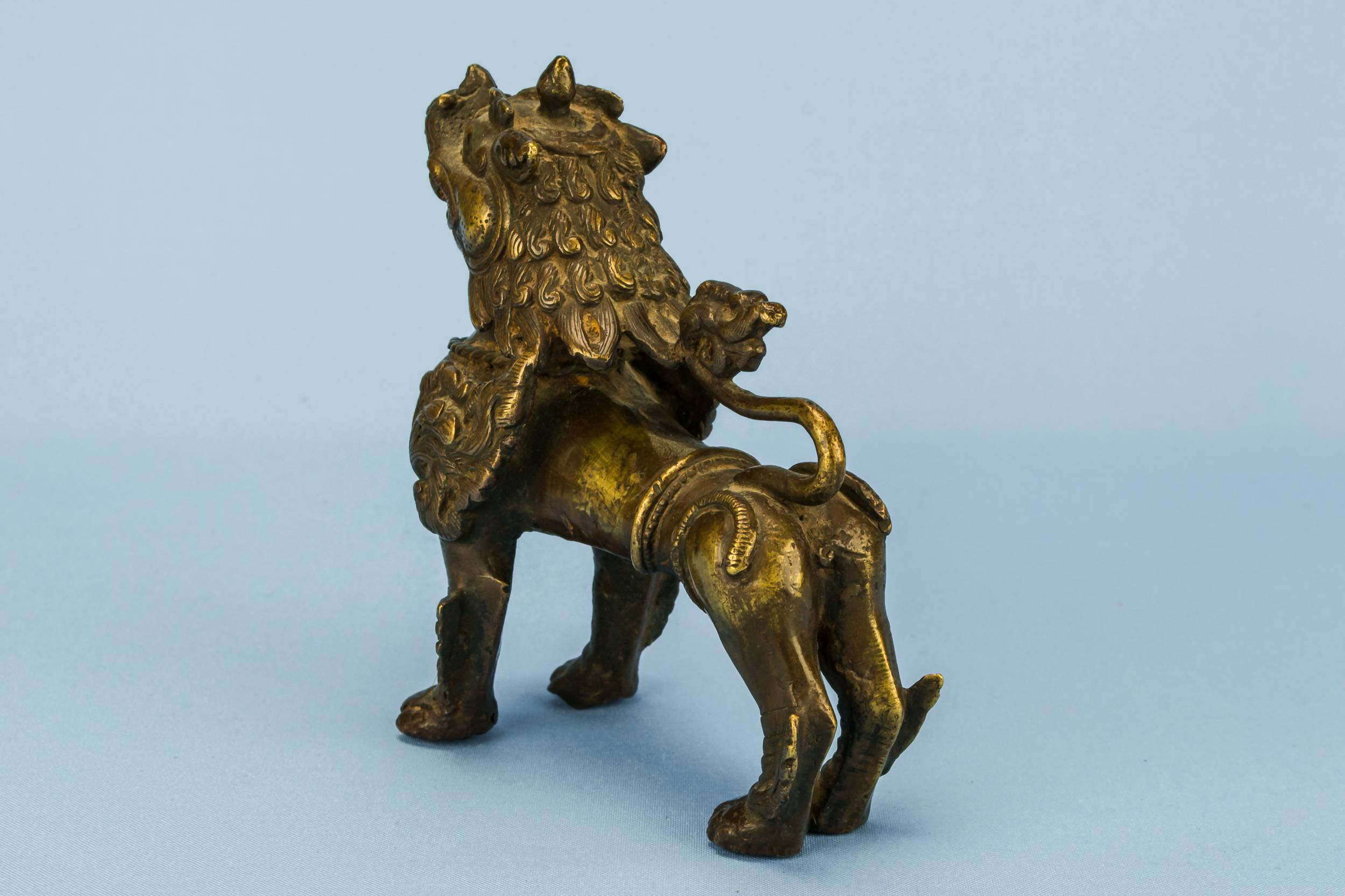 Spectacular Antique Bronze — Tibetan bronze dog sculpture 6