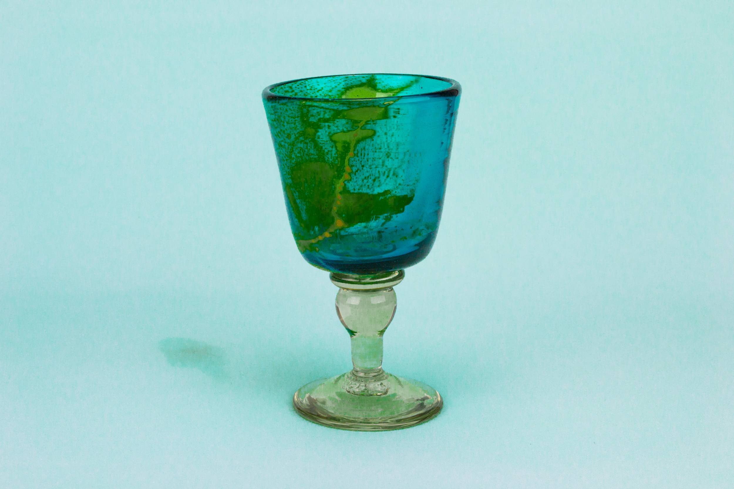 Green Vintage Mottled — Green Mdina beer glass