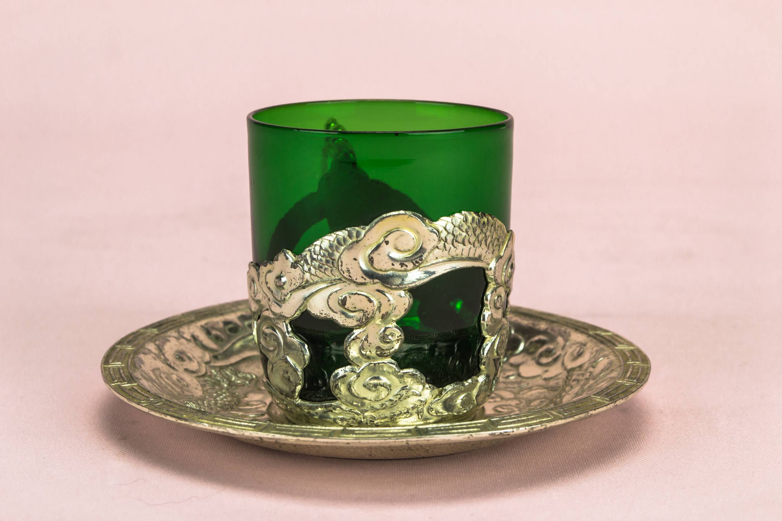 Persons Retro Silver — 6 green dragon coffee cups 2