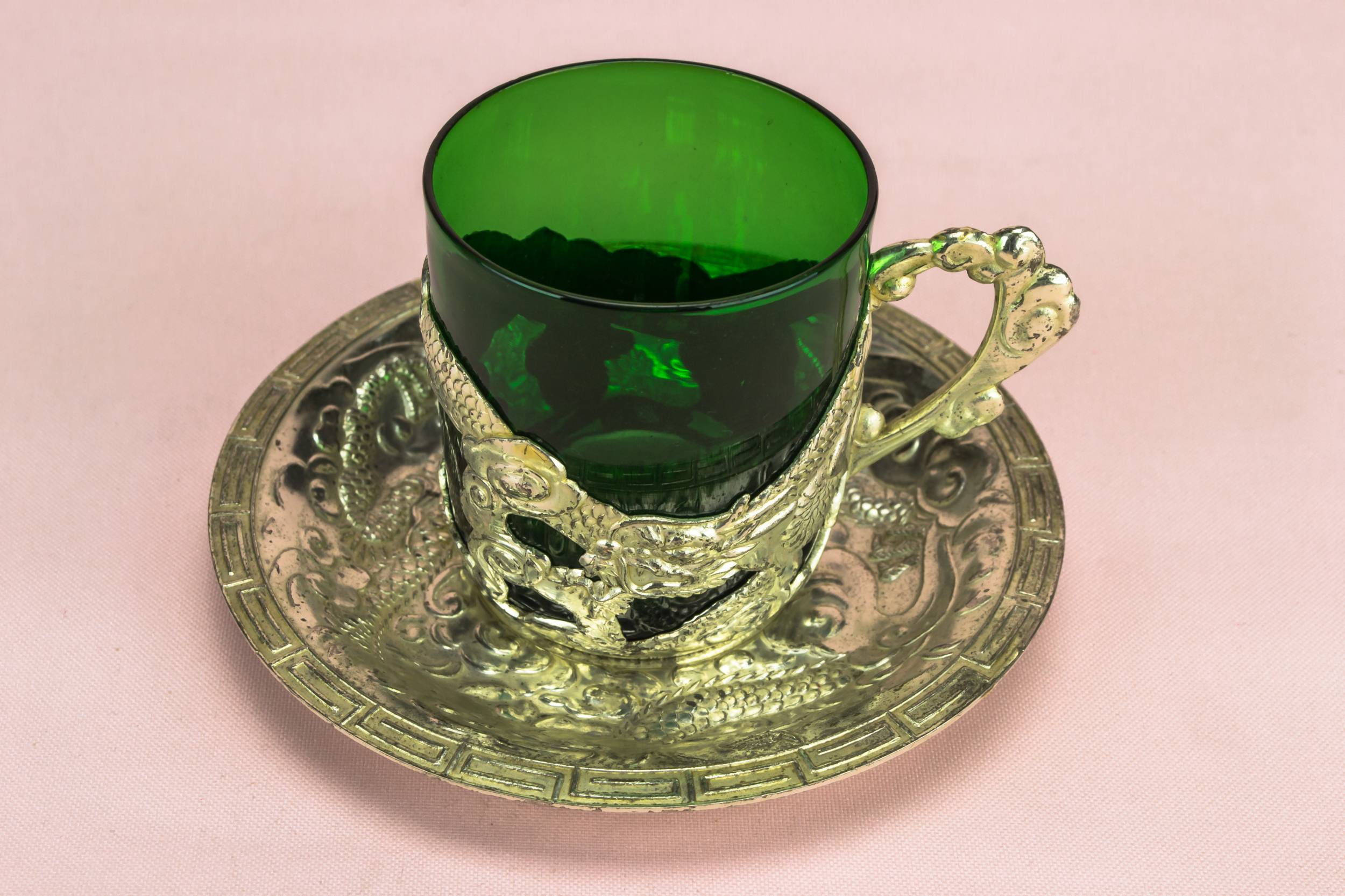 Persons Retro Silver — 6 green dragon coffee cups 5