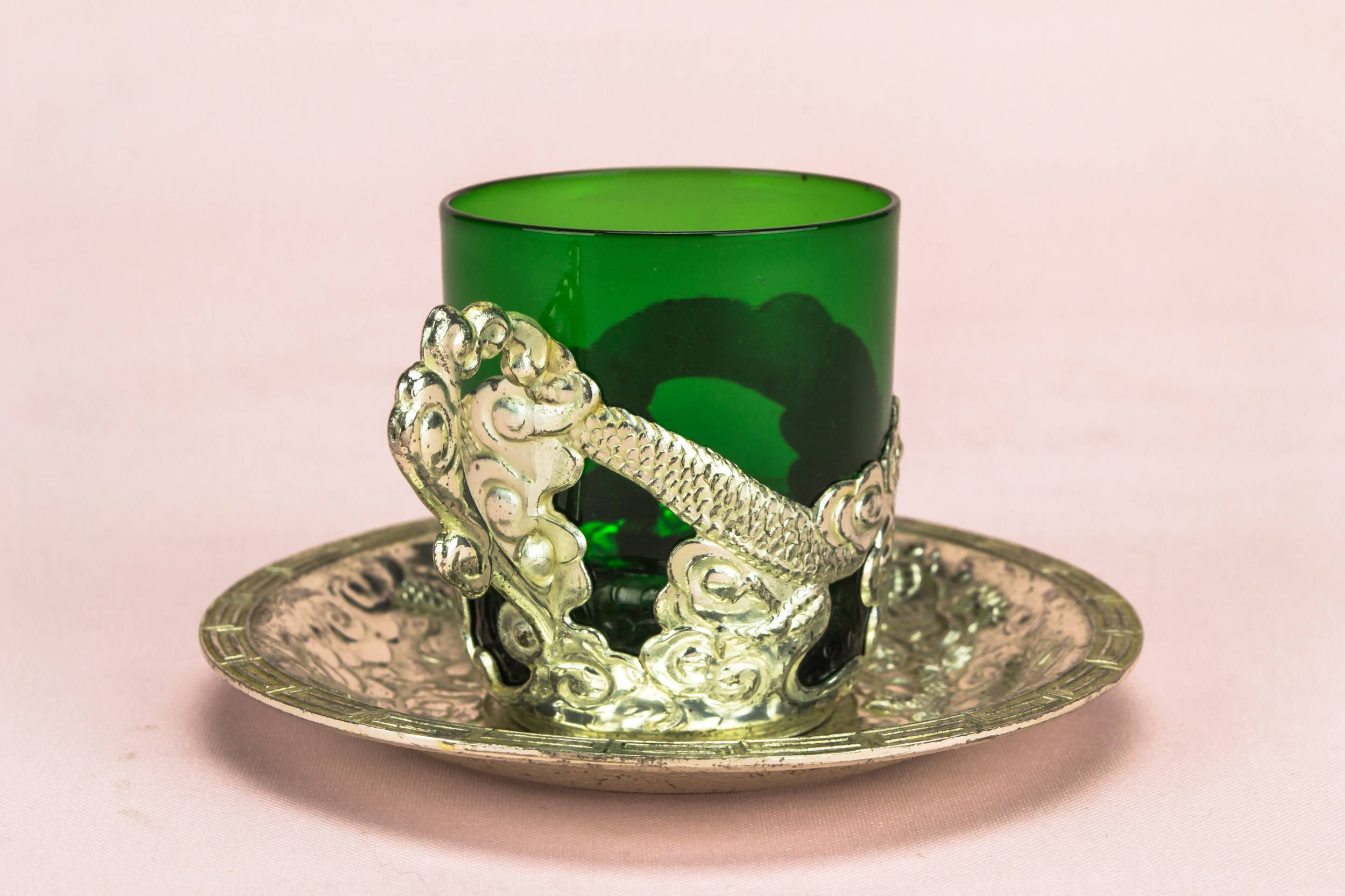 Persons Retro Silver — 6 green dragon coffee cups 3