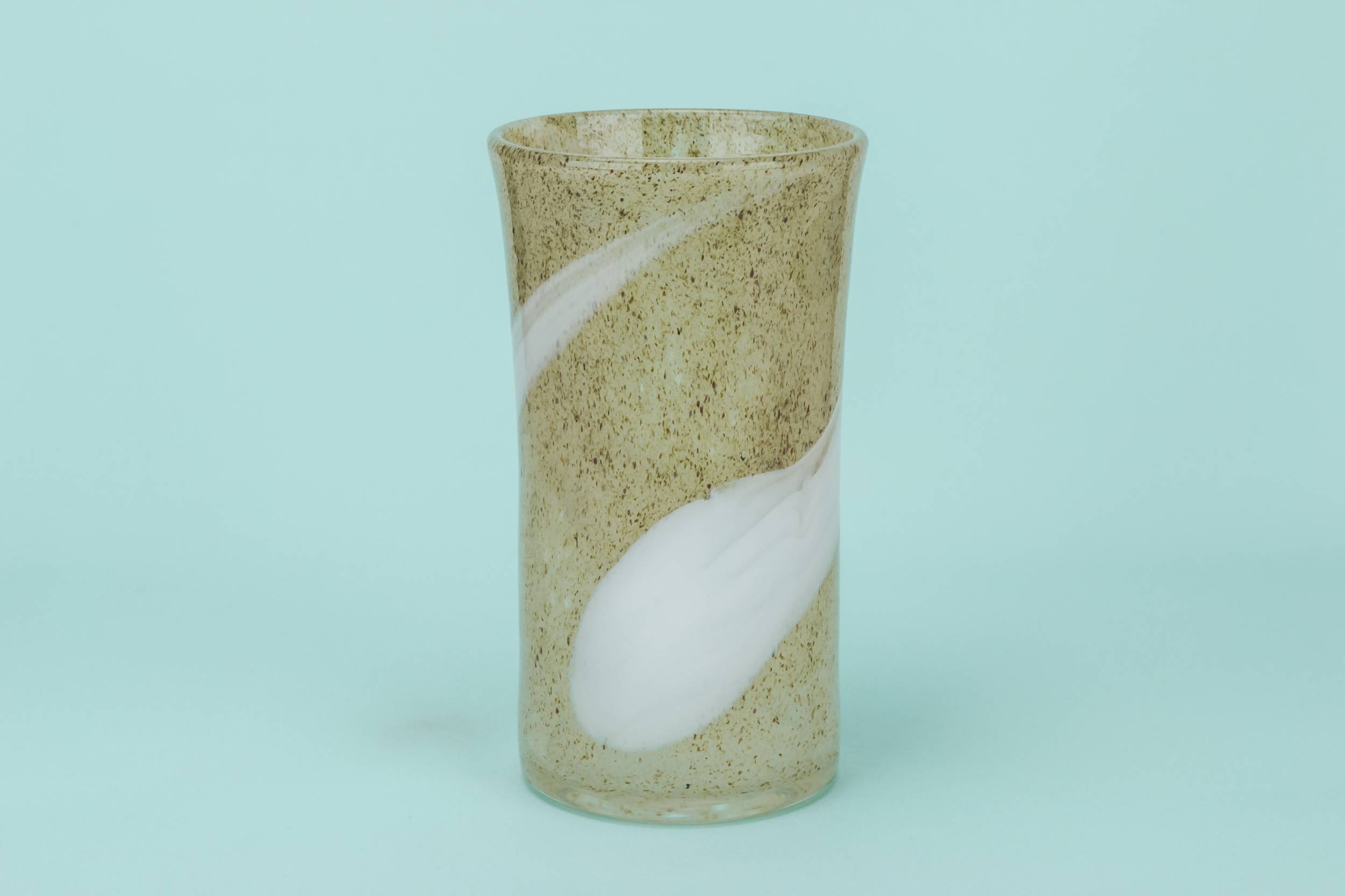 Vintage Elegant Mottled — Grey mottled glass vase