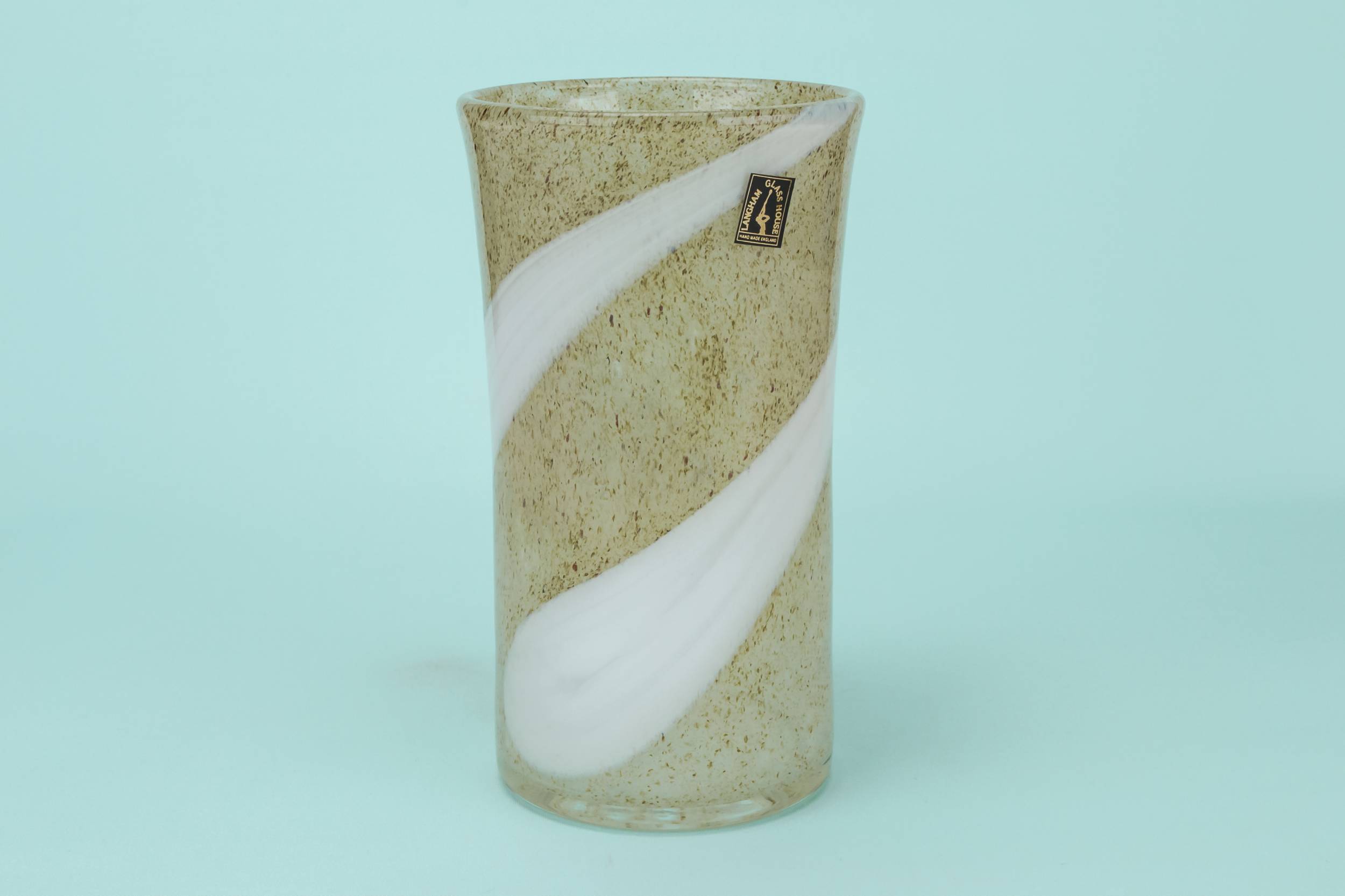 Vintage Elegant Mottled — Grey mottled glass vase 1
