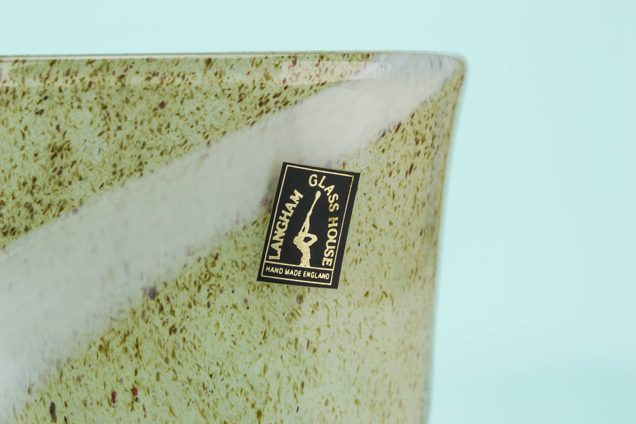 Vintage Elegant Mottled — Grey mottled glass vase 3