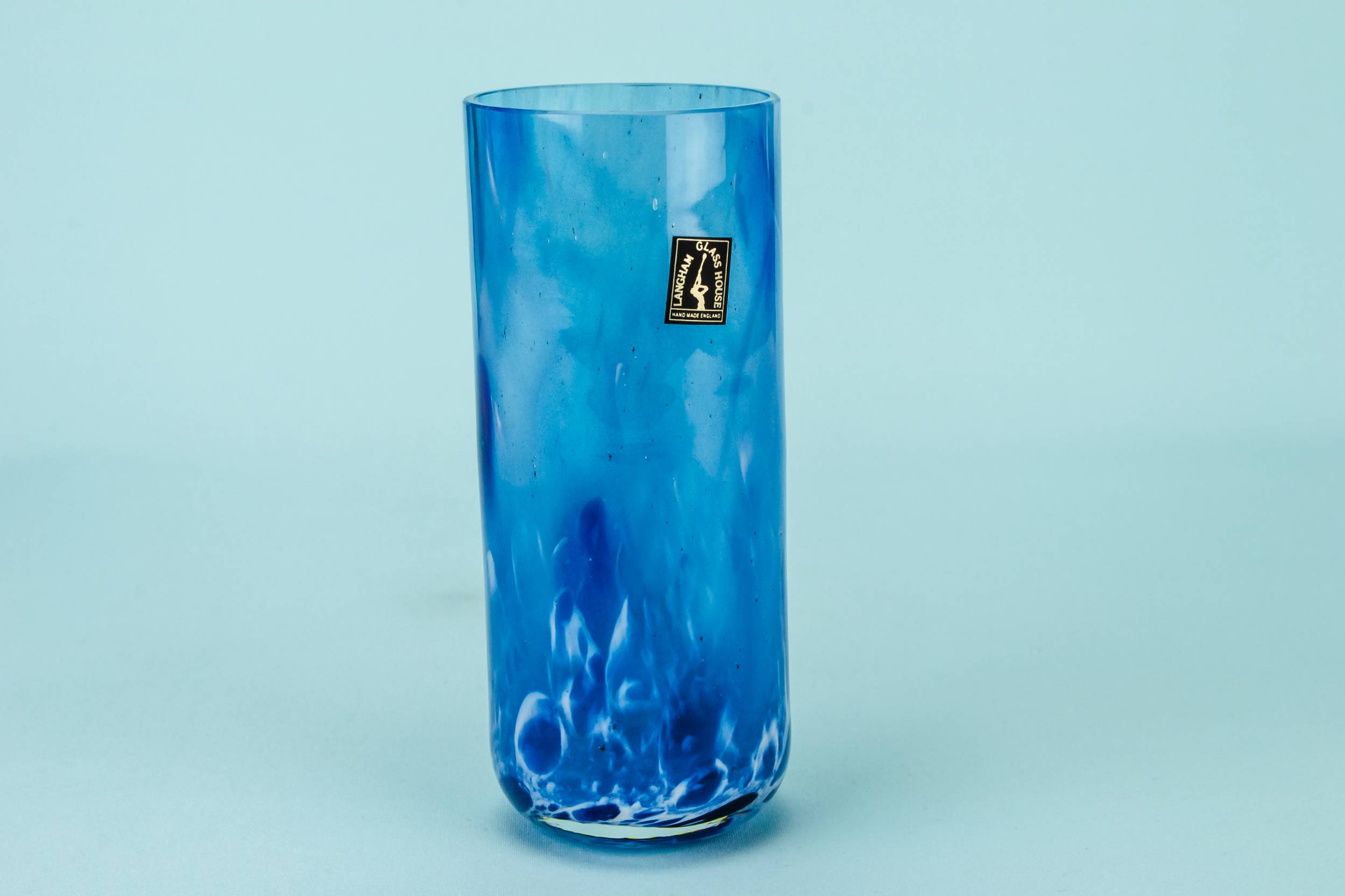 Retro Elegant VASE — Small blue glass vase 1