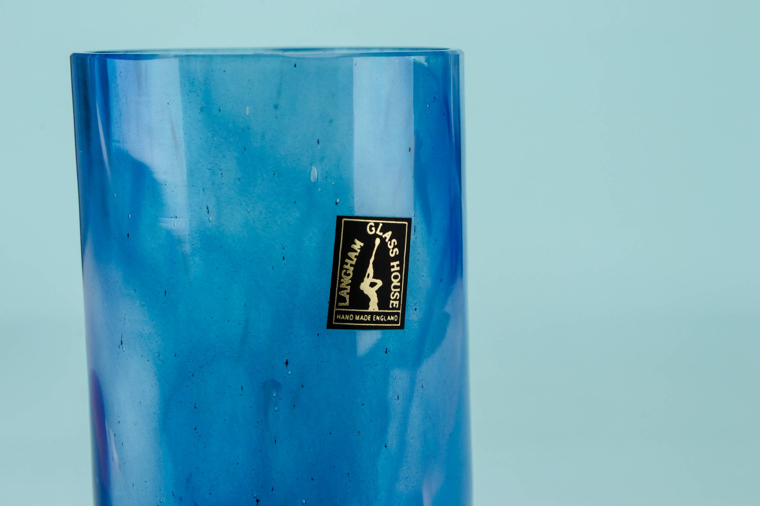 Retro Elegant VASE — Small blue glass vase 2