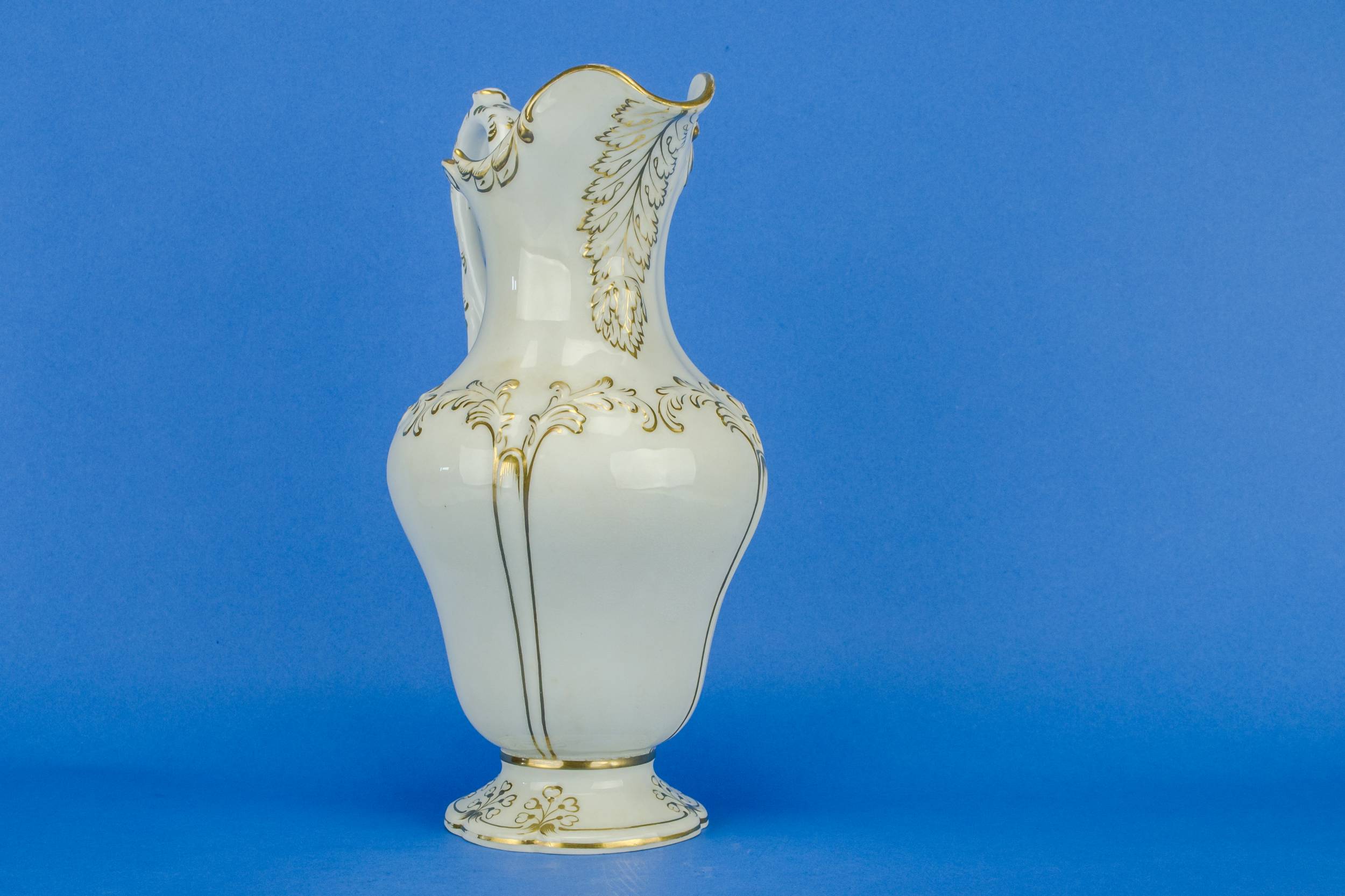 Opulent Antique VASE — White and gold flower jug 1