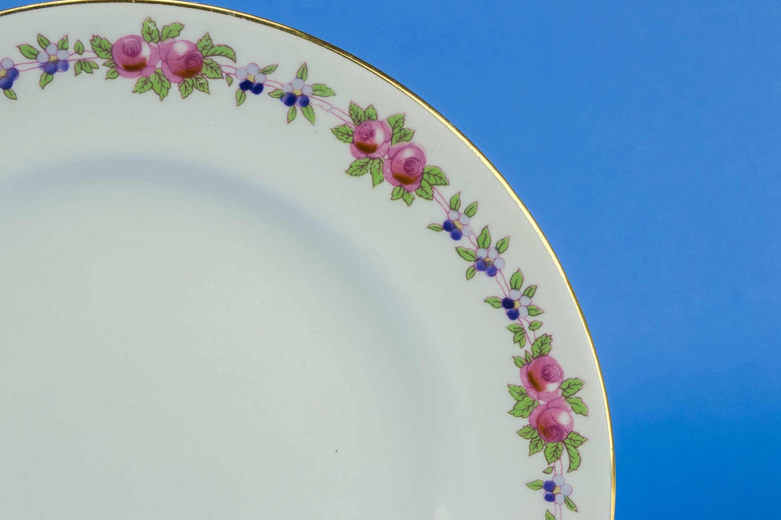 Elegant Edwardian PLATES — 6 small pink cake plates 1