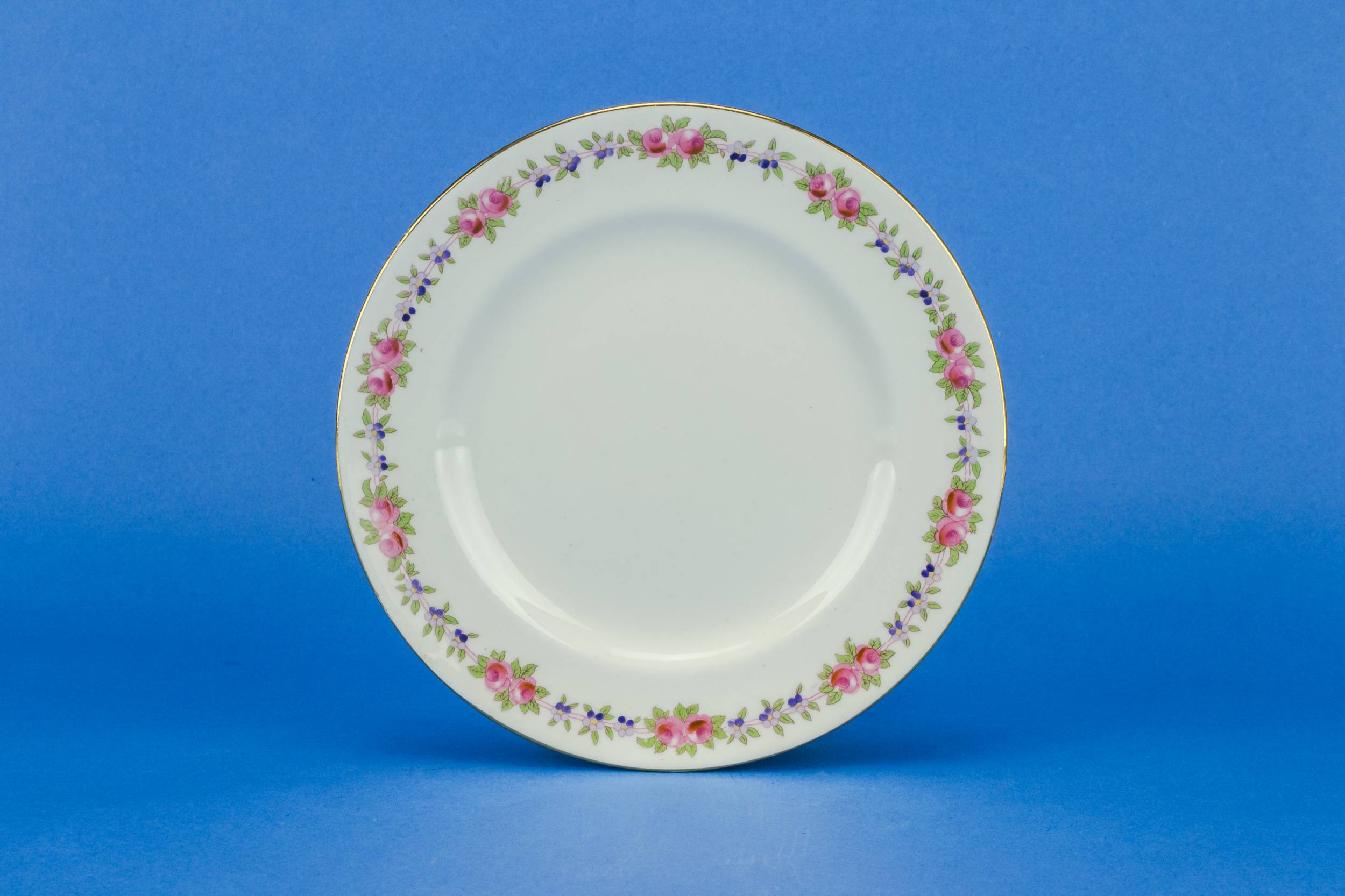 Elegant Edwardian PLATES — 6 small pink cake plates