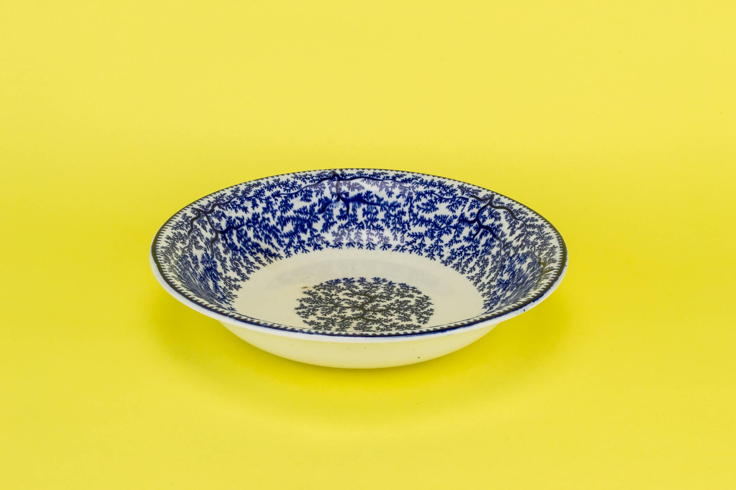 Blue Ceramic Floral — Blue and white serving bowl