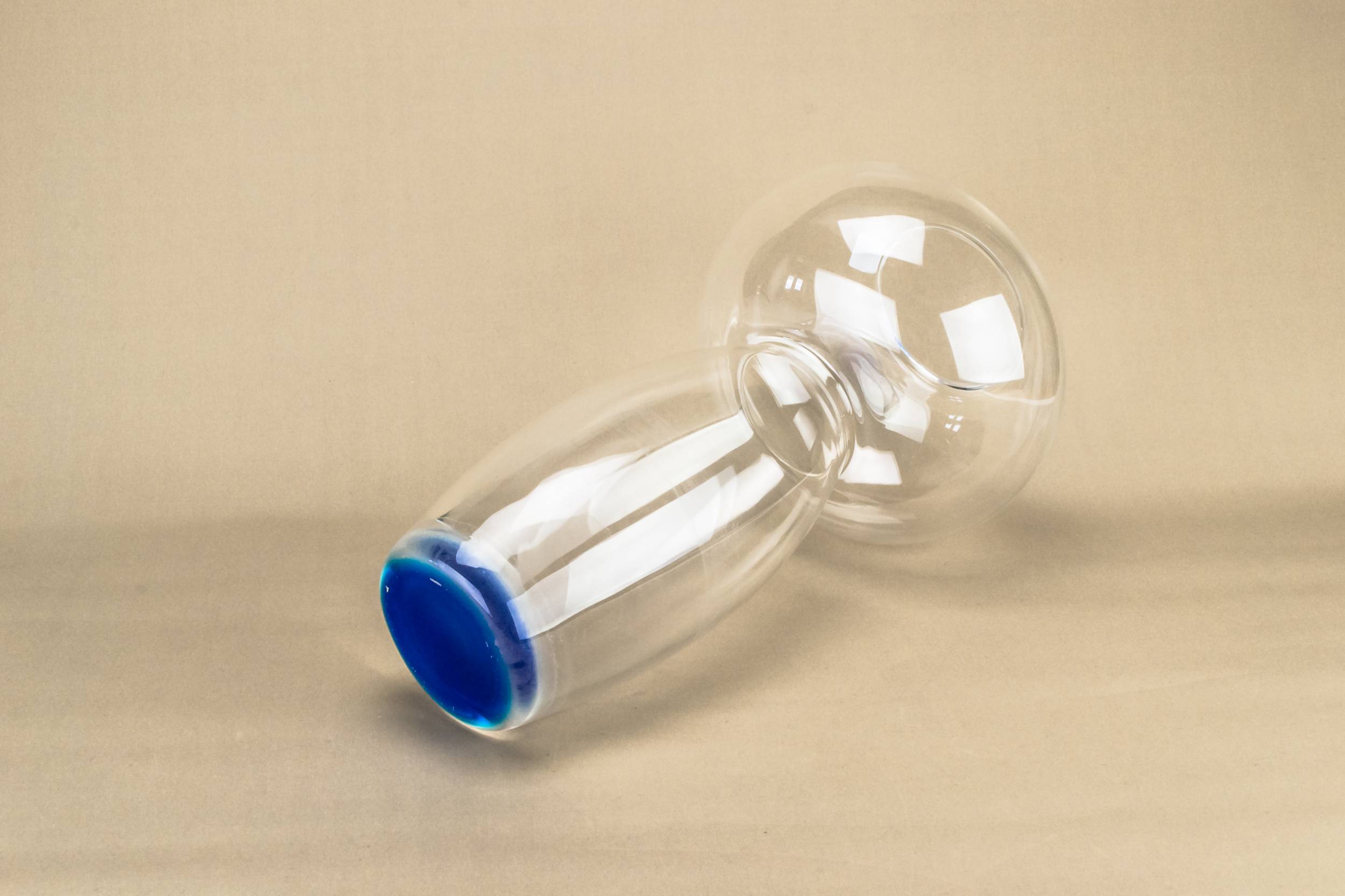 Opulent Vintage Minimalist — Blue glass vase 1