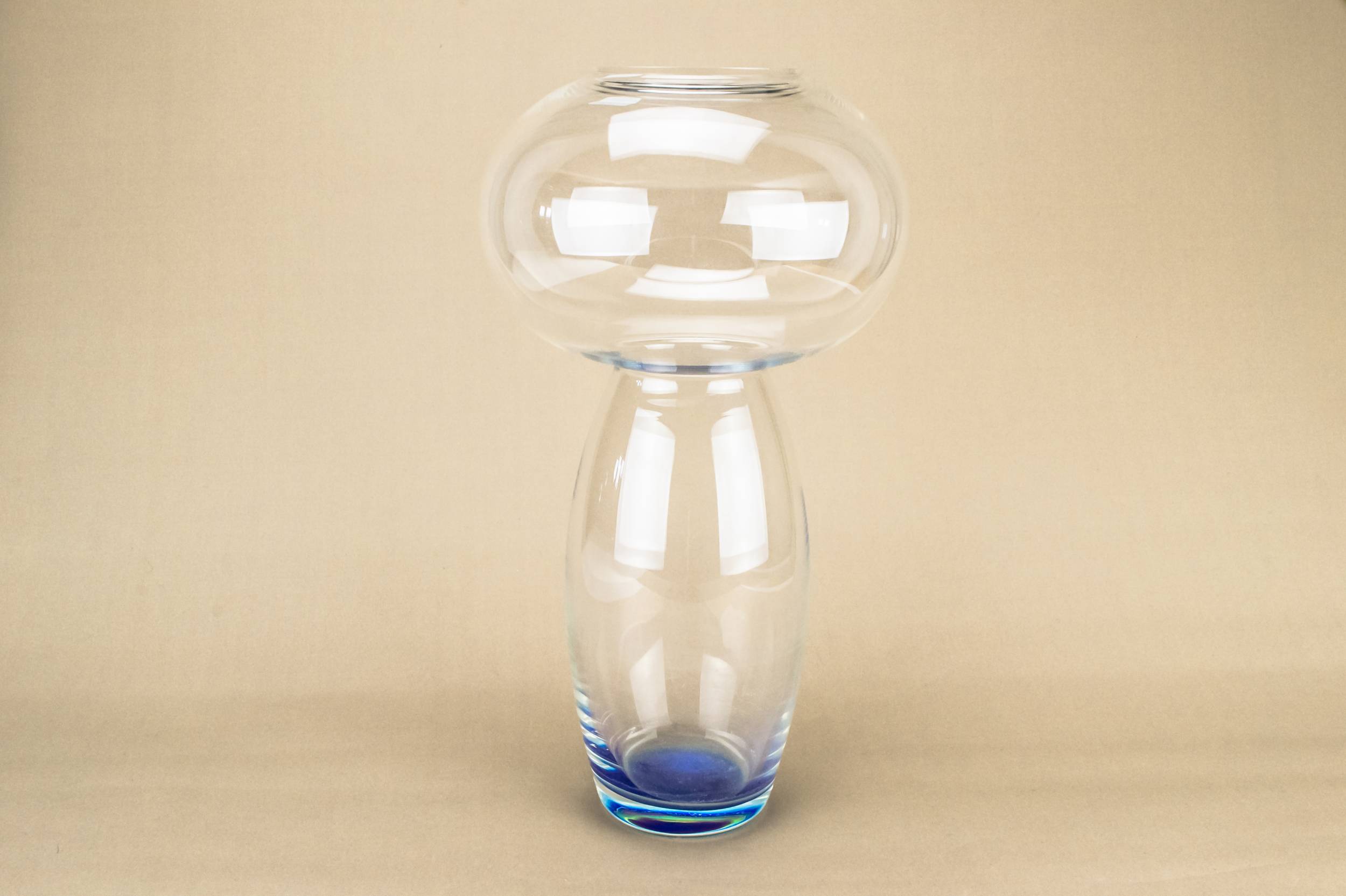 Opulent Vintage Minimalist — Blue glass vase