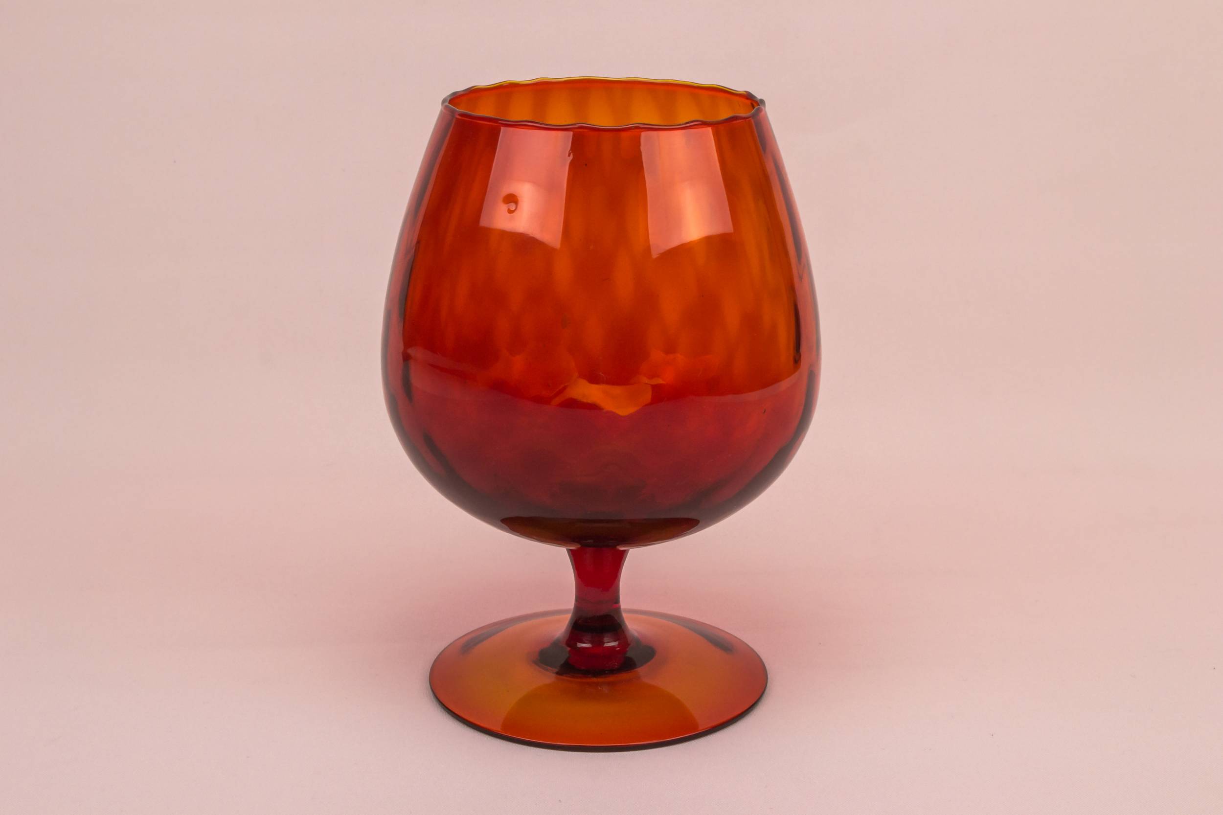 Modernist Bold Honeycomb — Orange glass vase