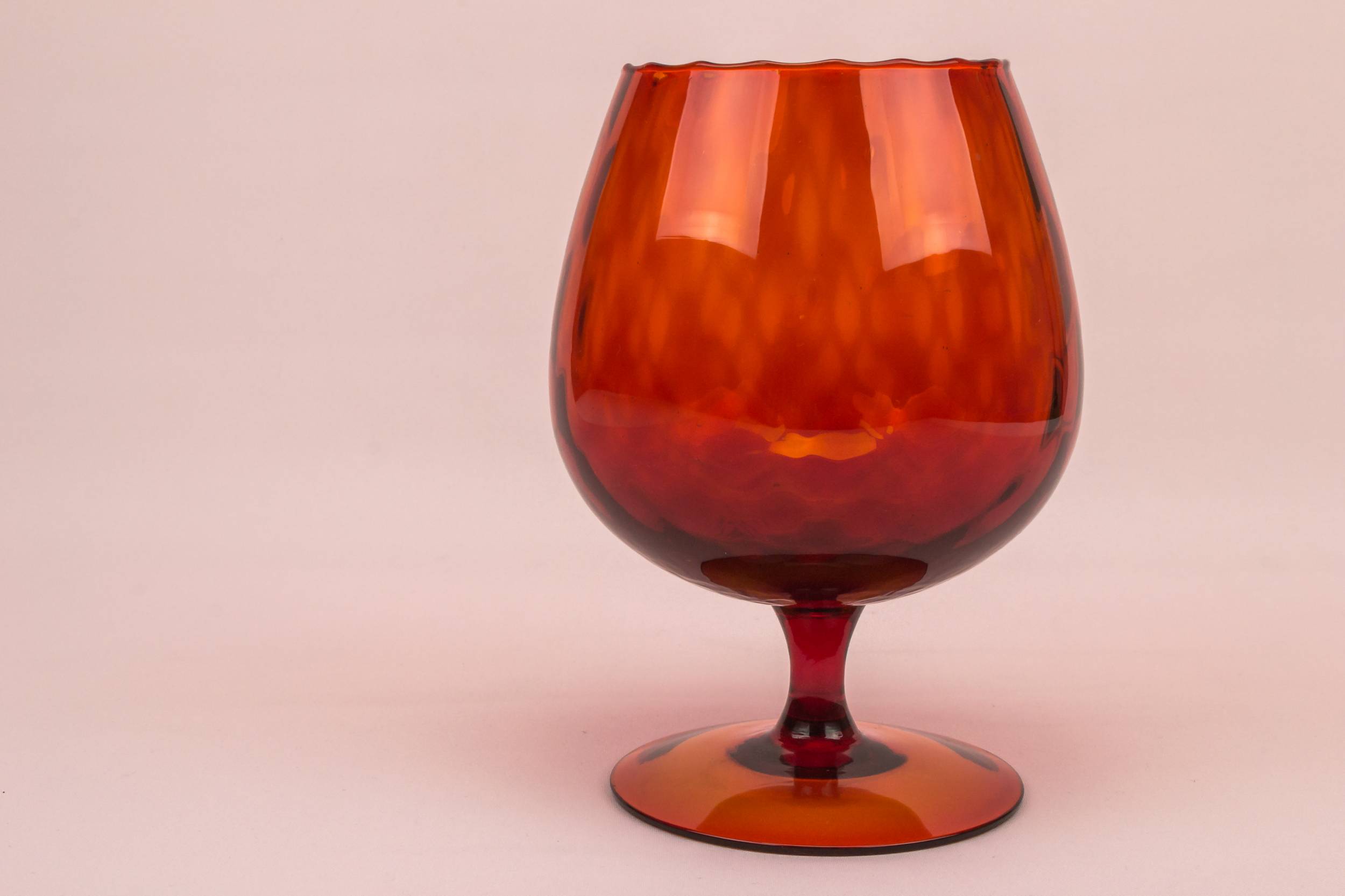 Modernist Bold Honeycomb — Orange glass vase 1