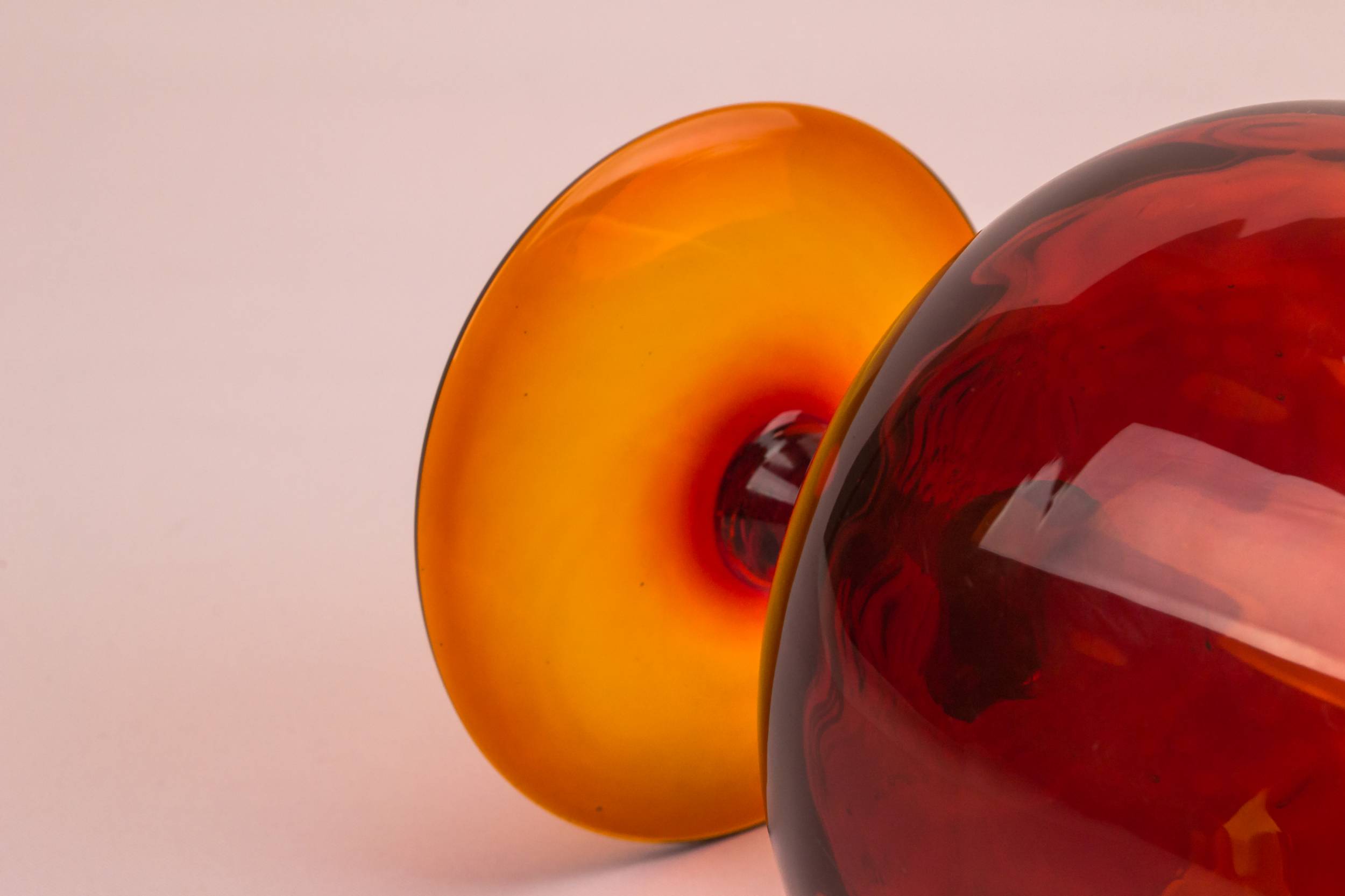 Modernist Bold Honeycomb — Orange glass vase 2