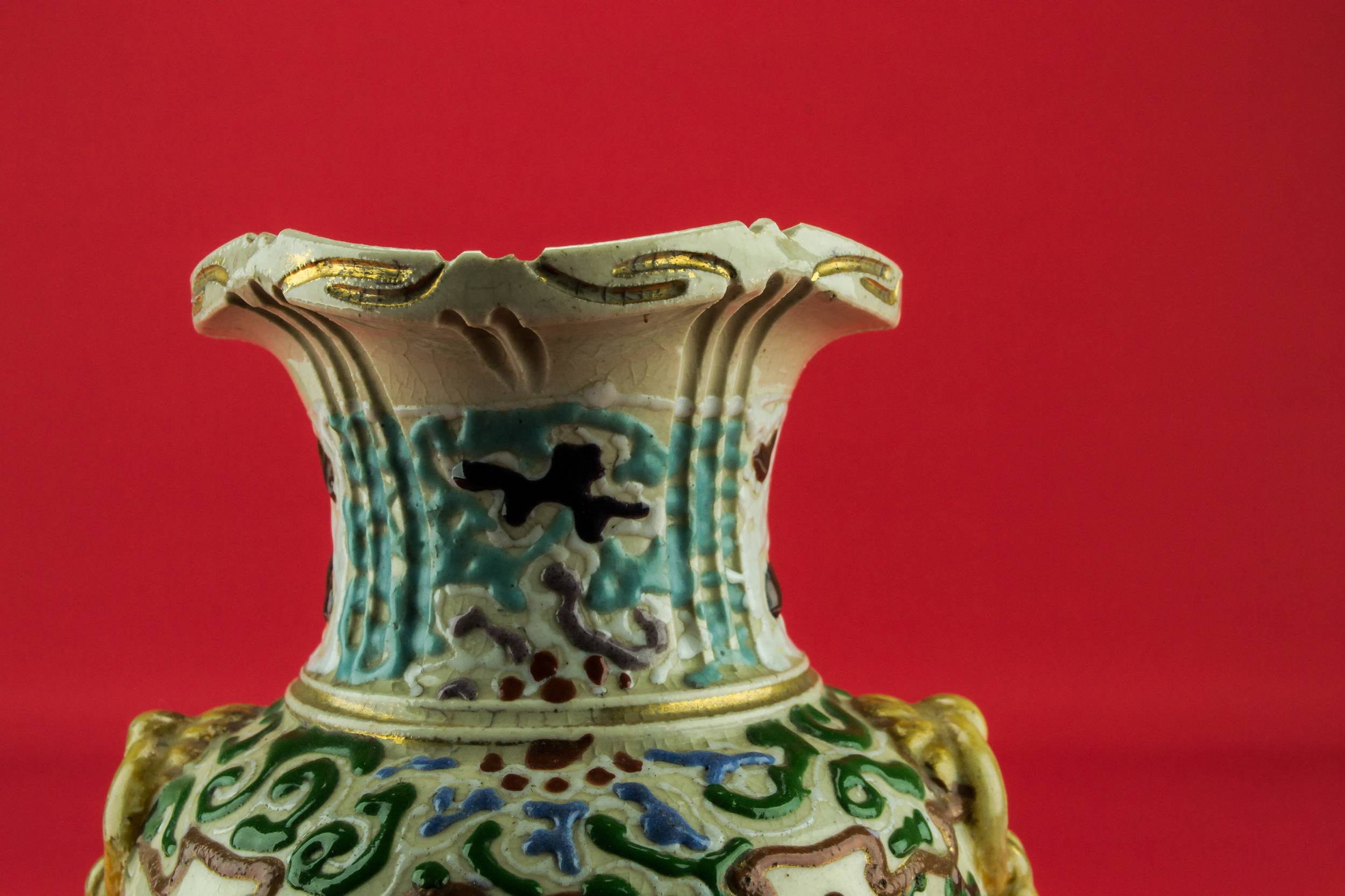 Chrysanthemum Enamelled Vase — Chrysanthemum enamelled vase 2