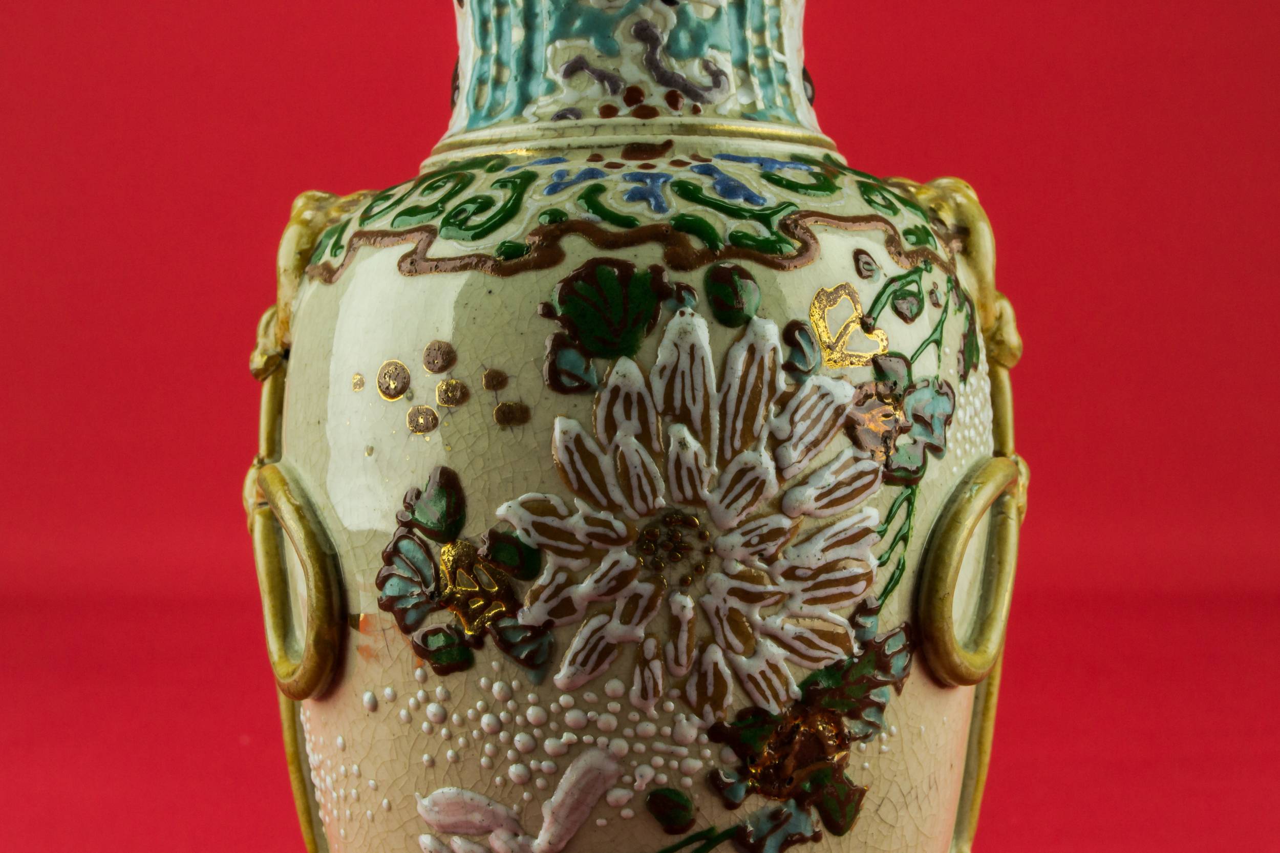 Chrysanthemum Enamelled Vase — Chrysanthemum enamelled vase 4