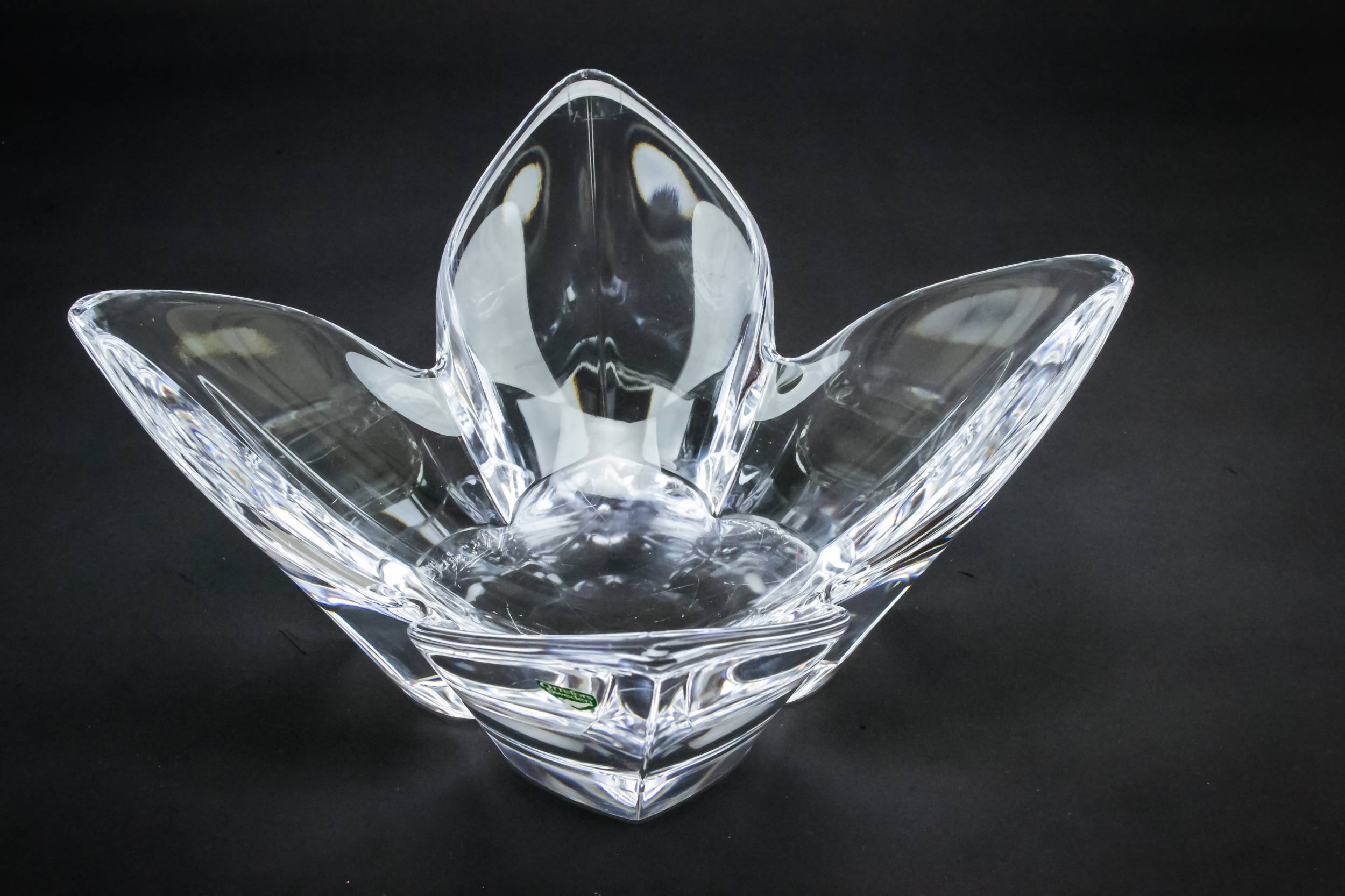 Impressive Vintage Floral — Orrefors glass Lotus bowl 2