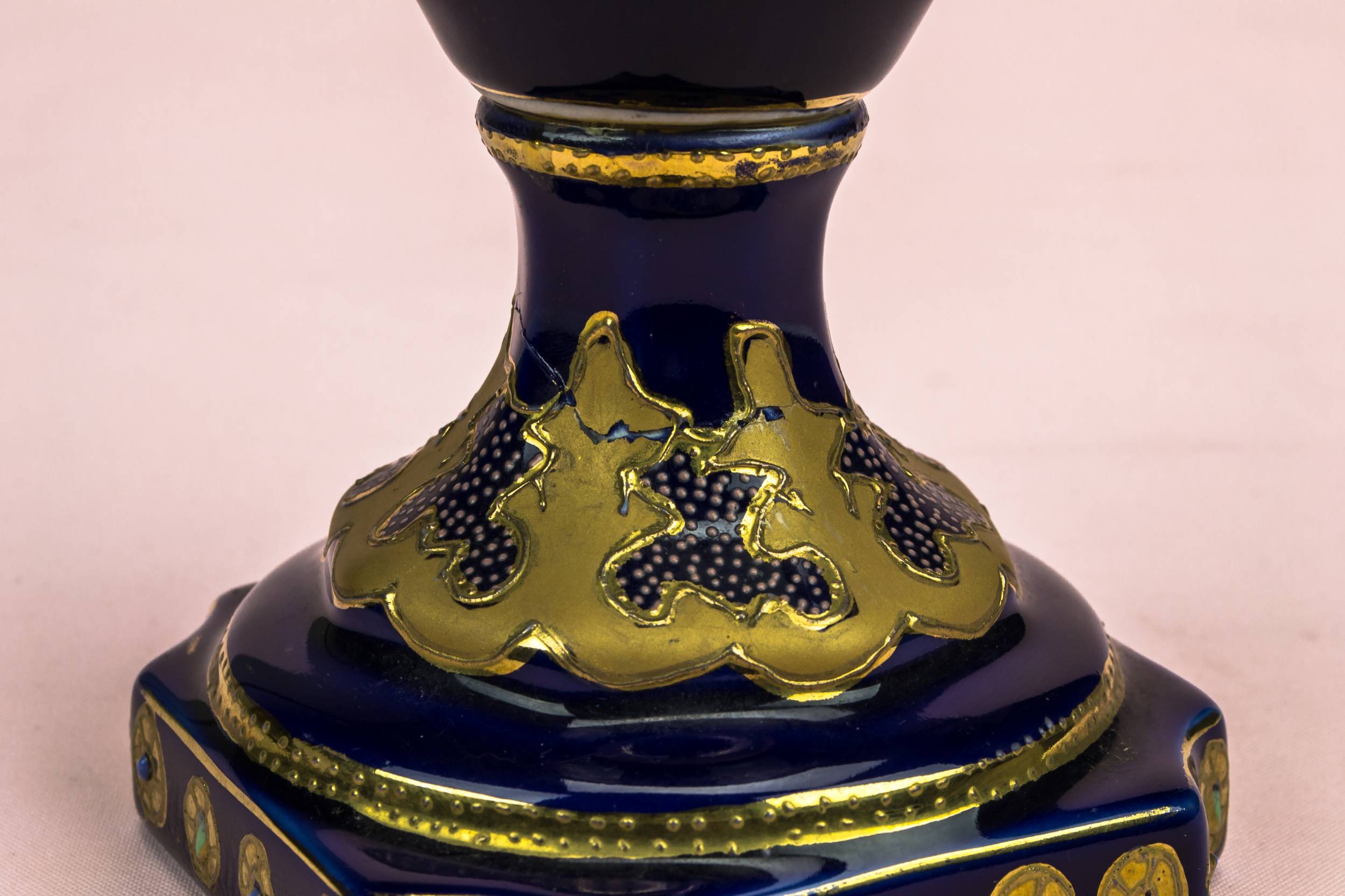 Neo-classical Porcelain Baluster — Flow blue flower vase 6
