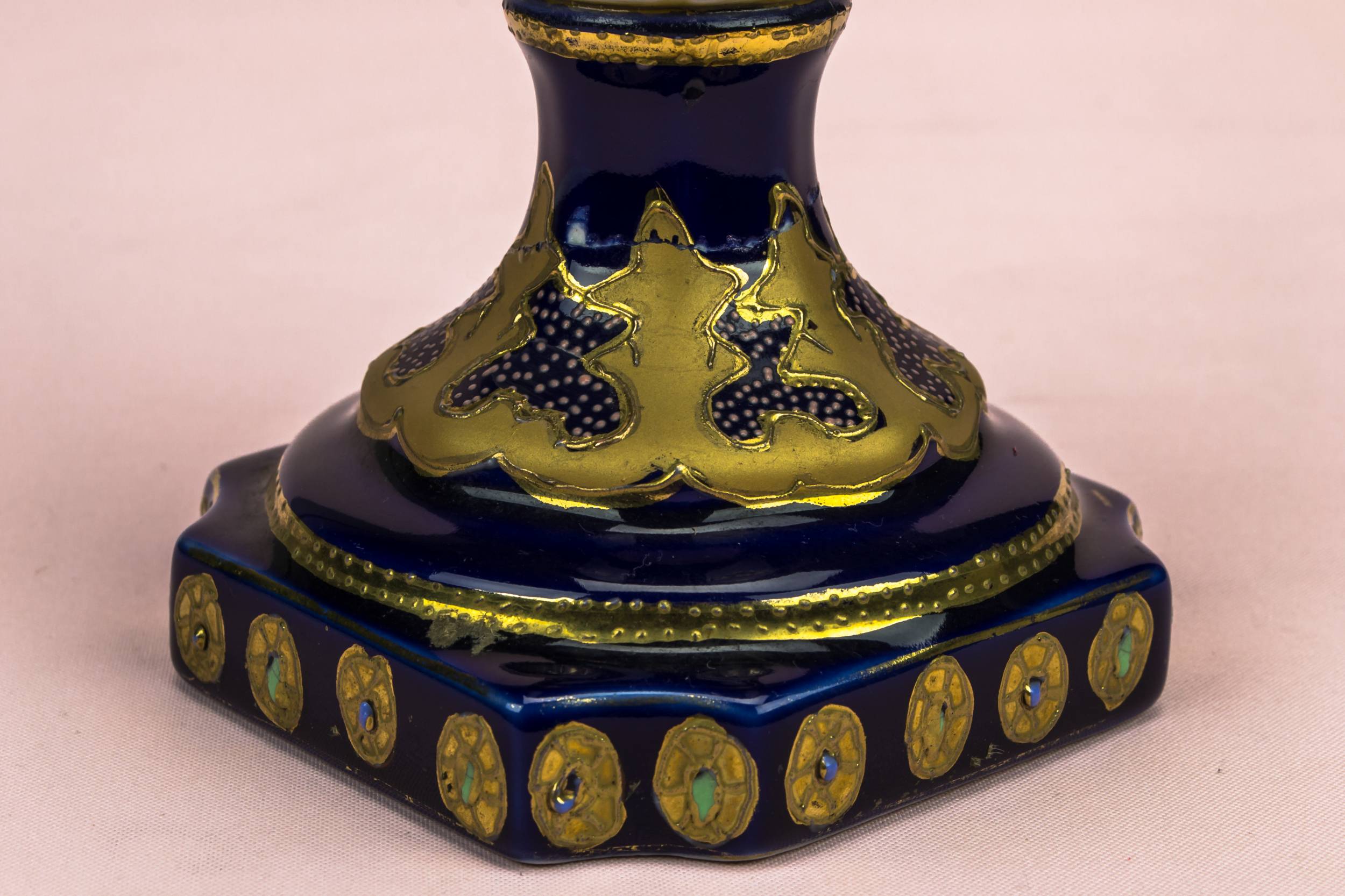 Neo-classical Porcelain Baluster — Flow blue flower vase 7